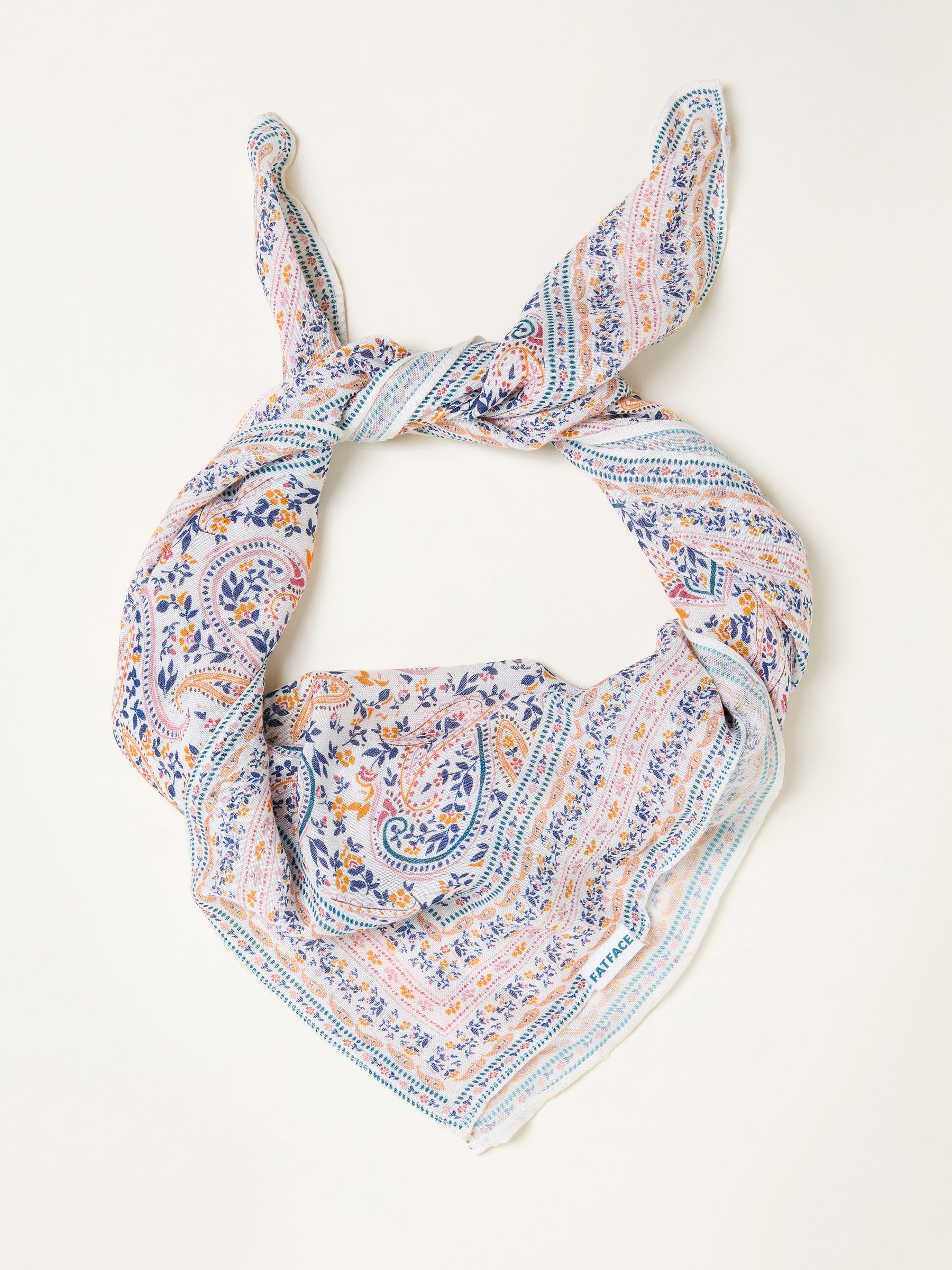 Ivory Paisley Hair Scarf - Image 1 of 2