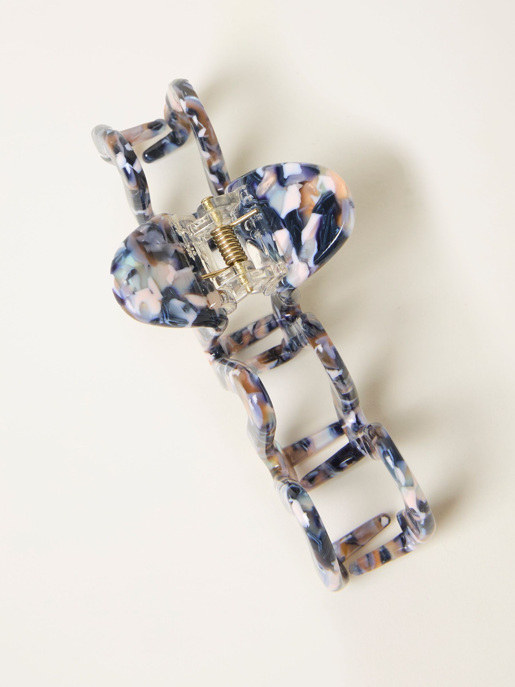 Navy Blue Large Squiggle Claw Clip - Image 2 of 2