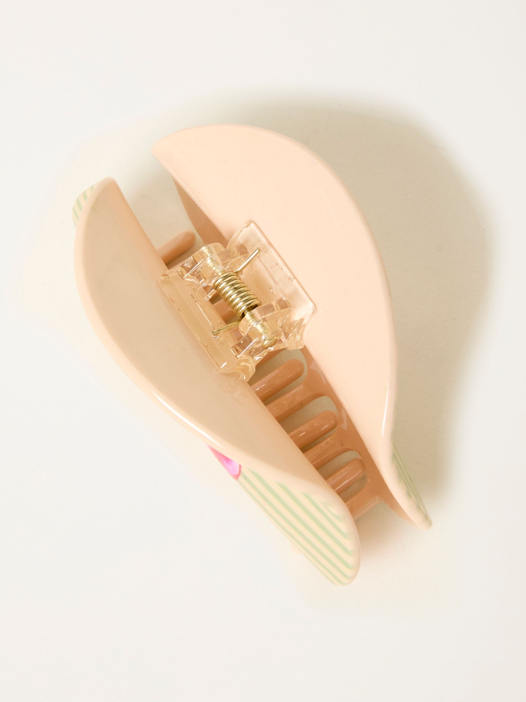 Green Stripe Cherry Claw Clip - Image 2 of 2