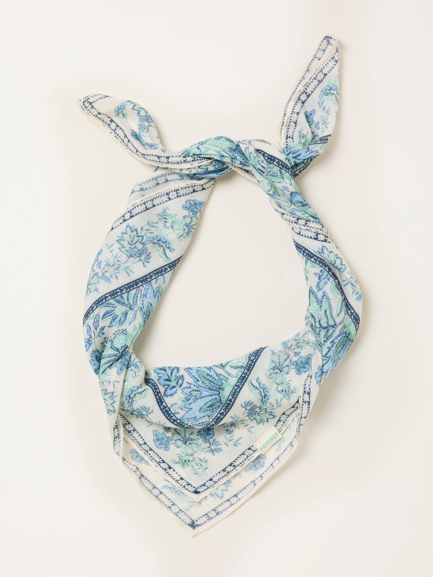 Green Woodblock Hair Scarf - Image 2 of 3