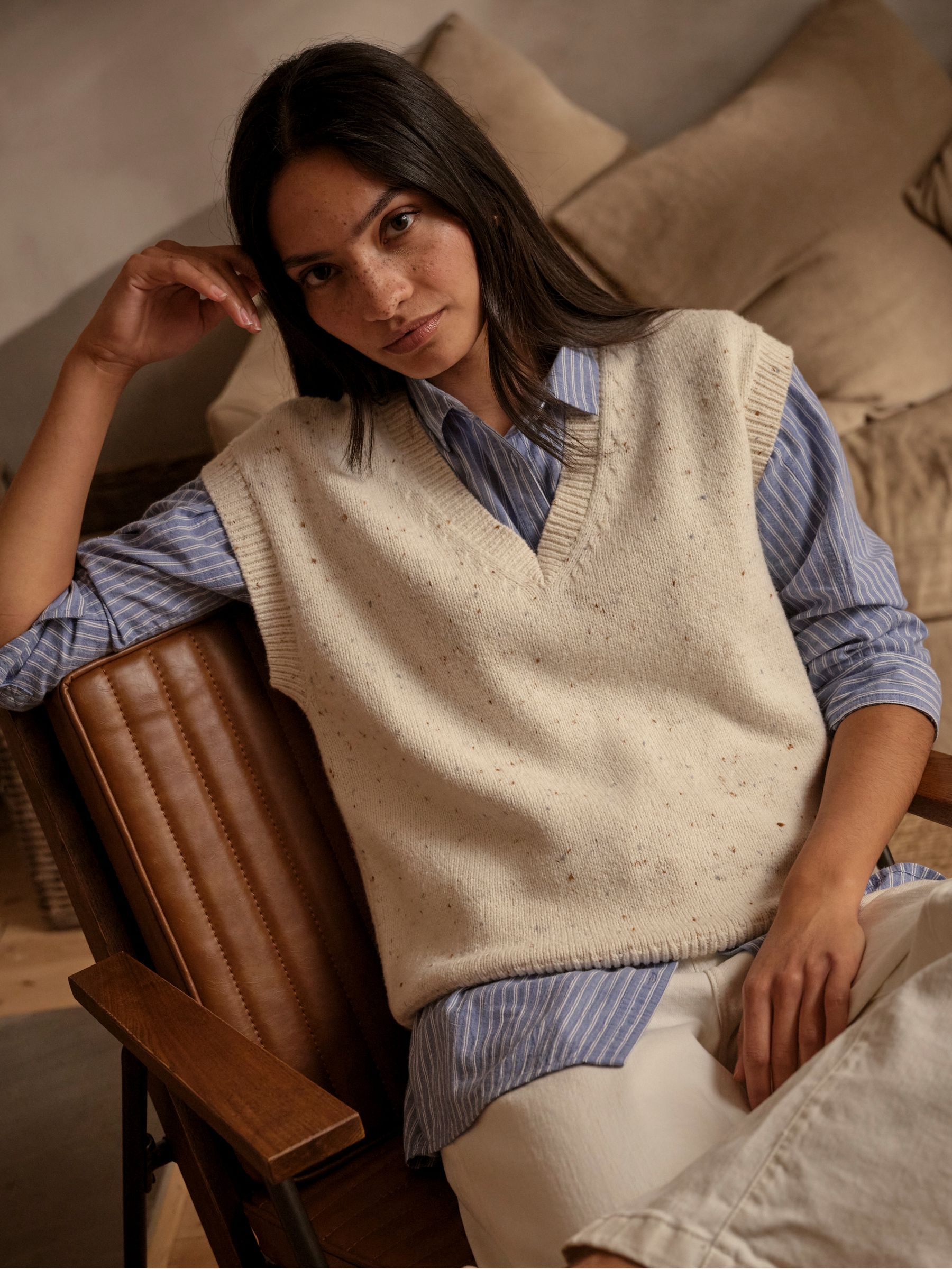Remi Ivory Knitted Tank | FatFace USA