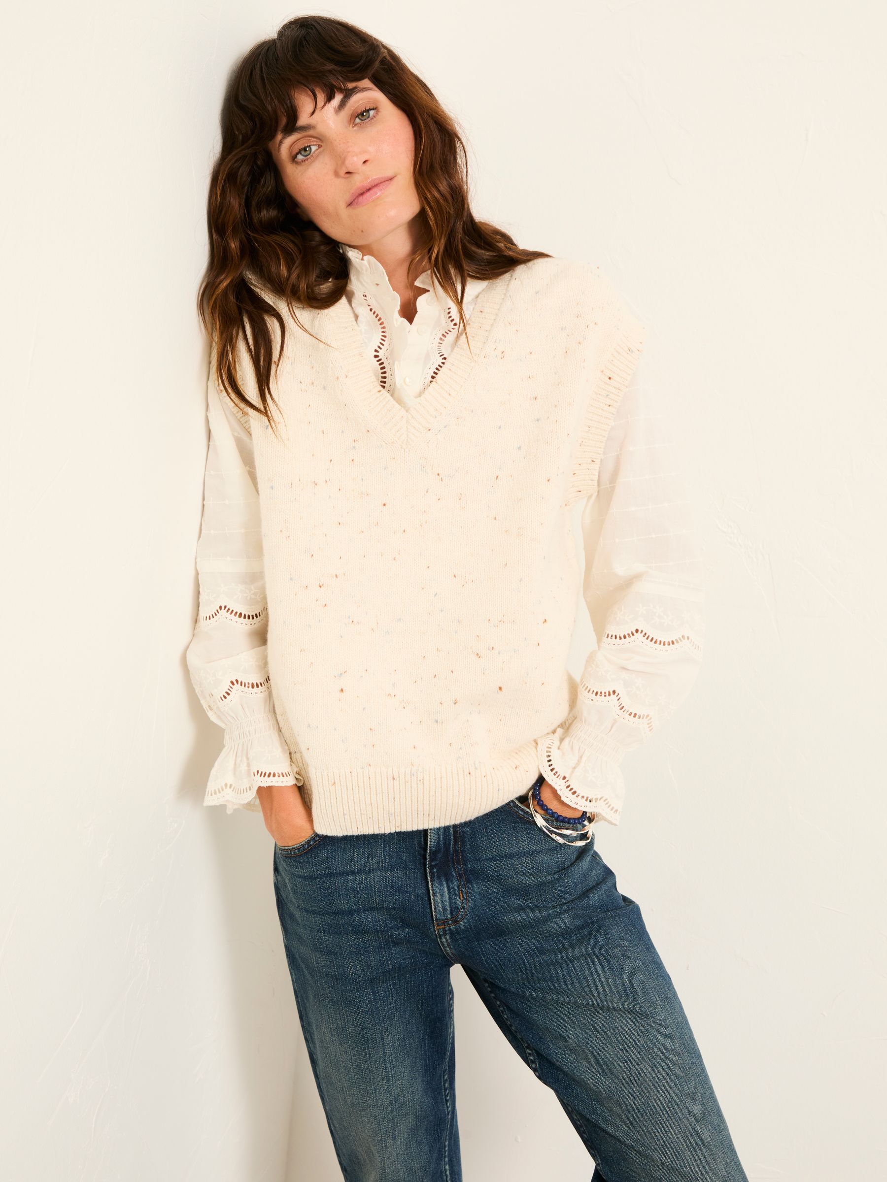 Remi Ivory Knitted Tank | FatFace USA