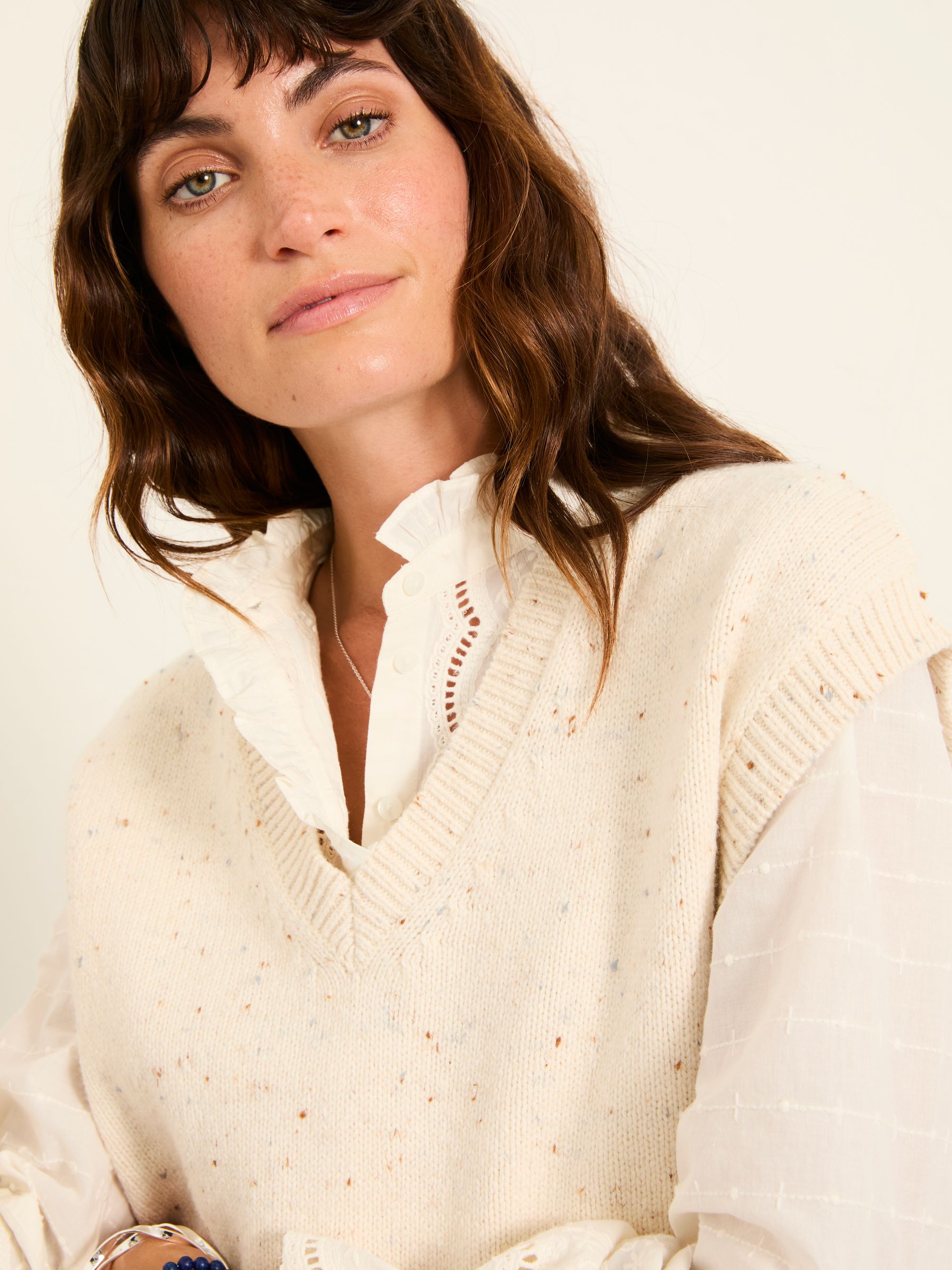 Remi Ivory Knitted Tank | FatFace USA