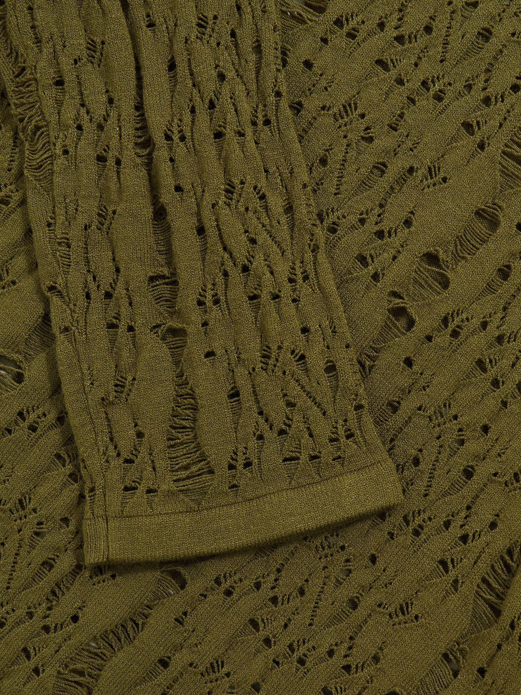 Atelier Lace-Knit Long-Sleeve Bodysuit in Green - Image 5 of 5