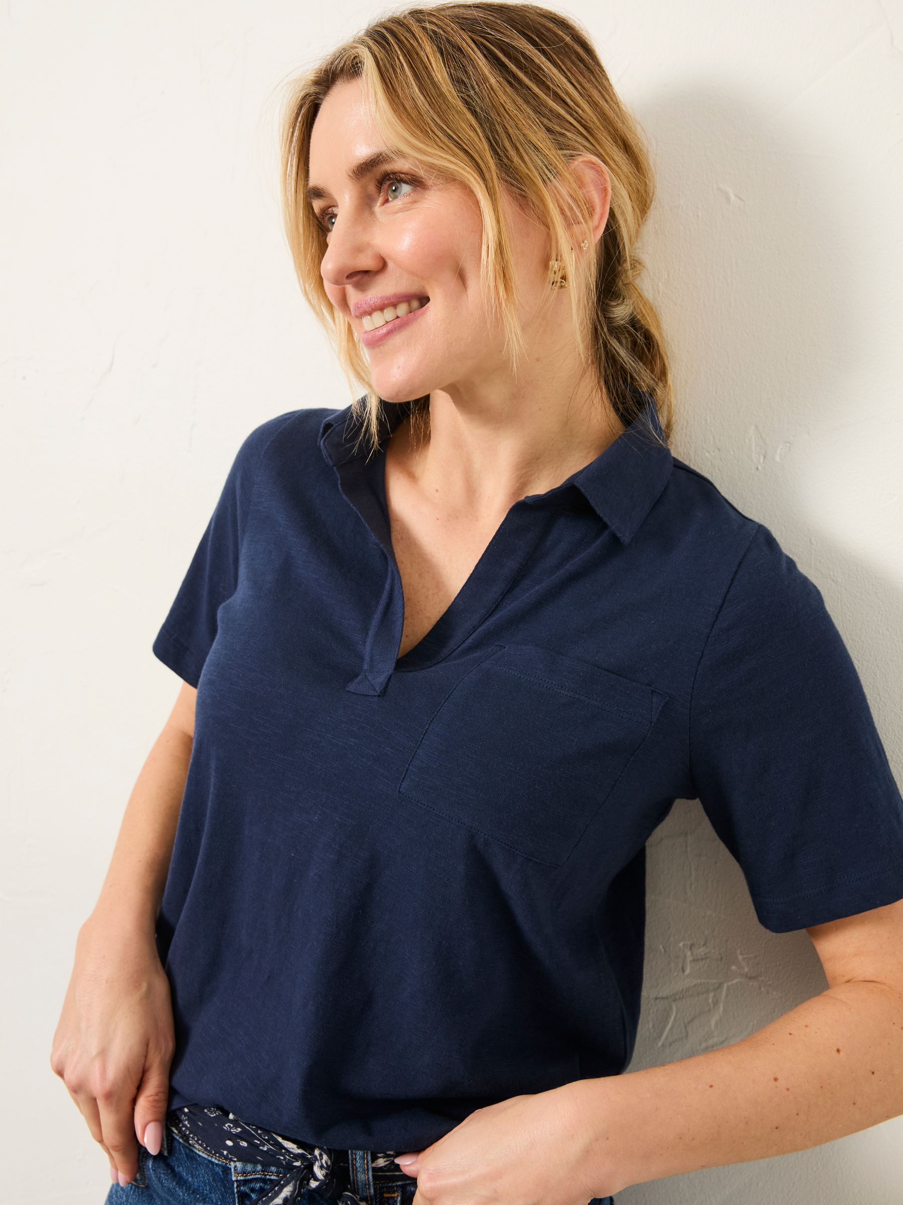 Paige Navy/White 2 Pack Short Sleeve Shirt - Image 4 of 5