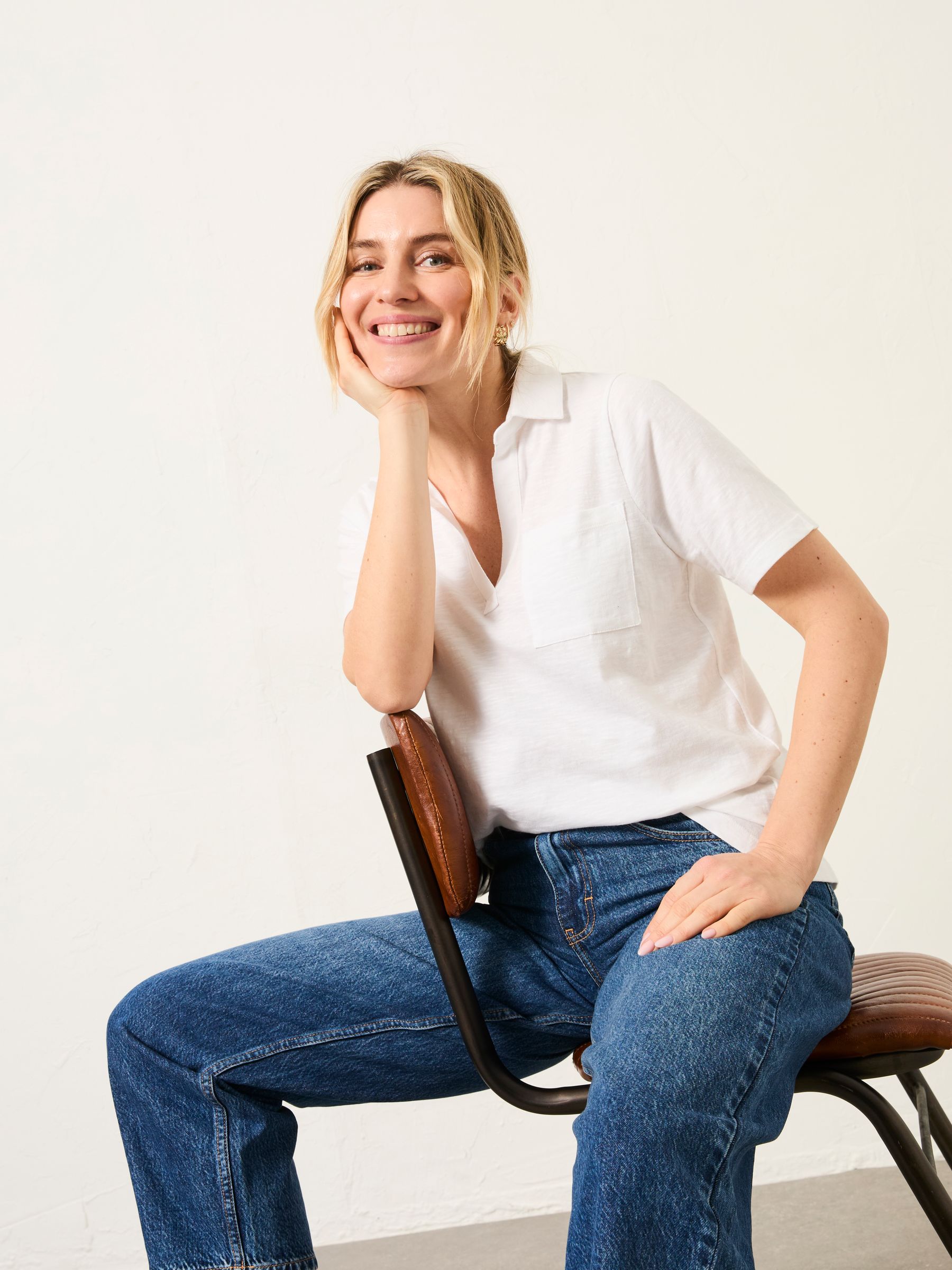 Paige Navy/White 2 Pack Short Sleeve Shirt - Image 5 of 5