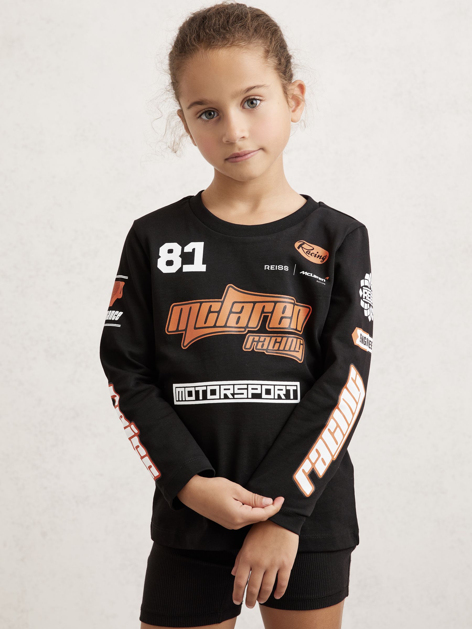 3-9 yrs McLaren F1 Team Cotton Logo T-Shirt Unisex Fit in Black - Image 4 of 7
