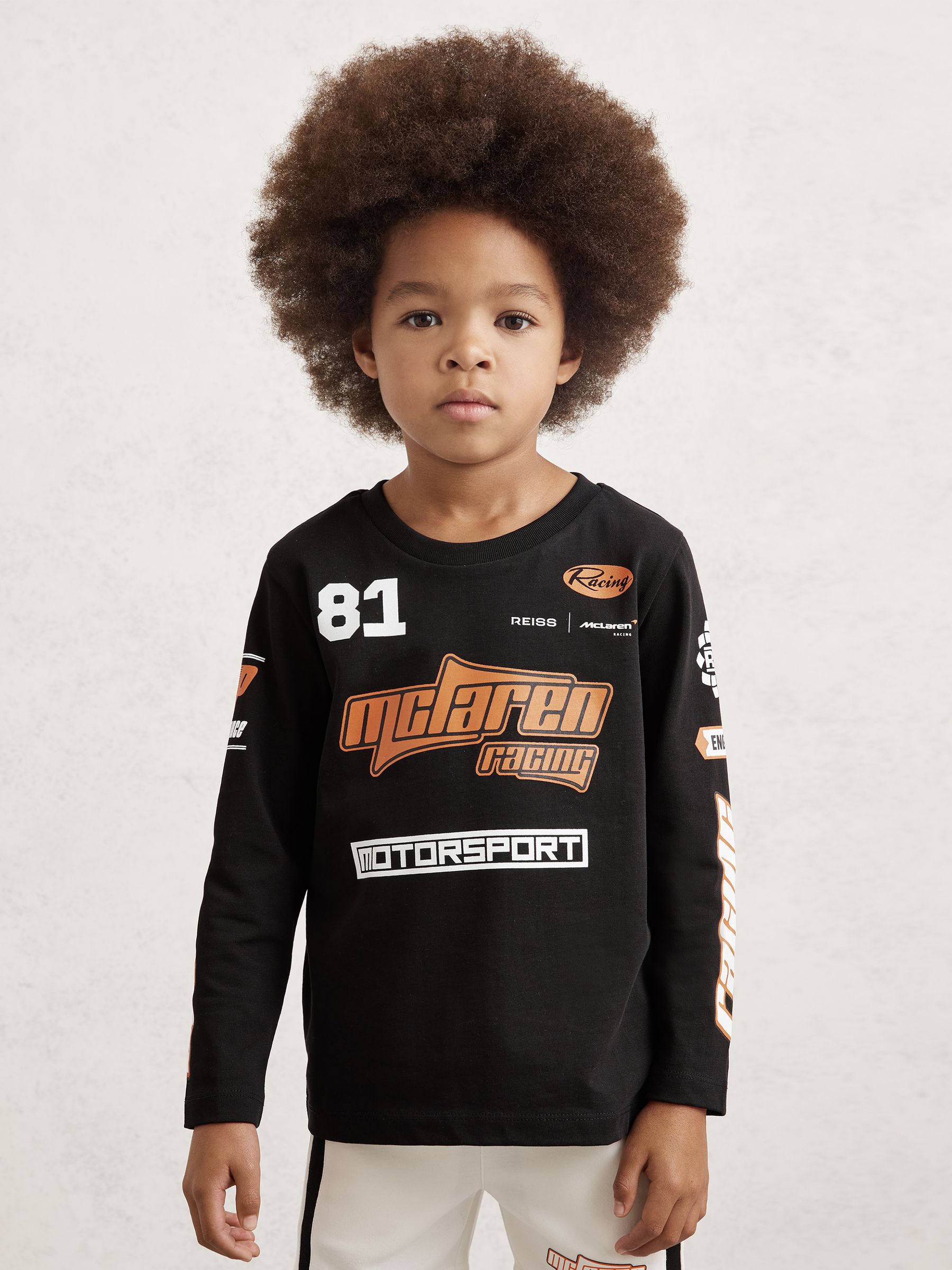 3-9 yrs McLaren F1 Team Cotton Logo T-Shirt Unisex Fit in Black - Image 5 of 7
