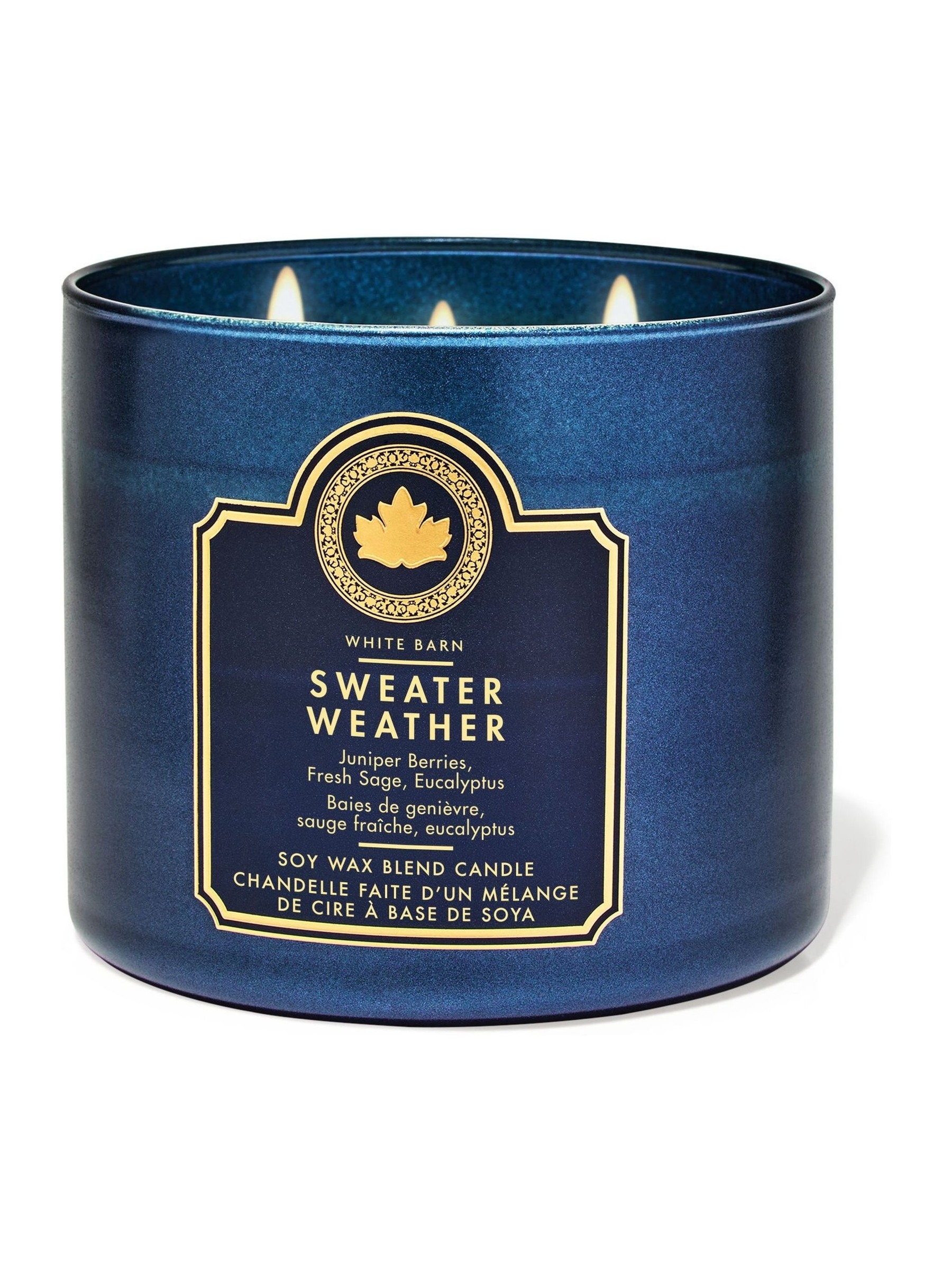 アロマキャンドル　Bath&Body Works SWEATER WEATHER Sweater Weather 3-Wick Candle 411g | Bath & Body Works
