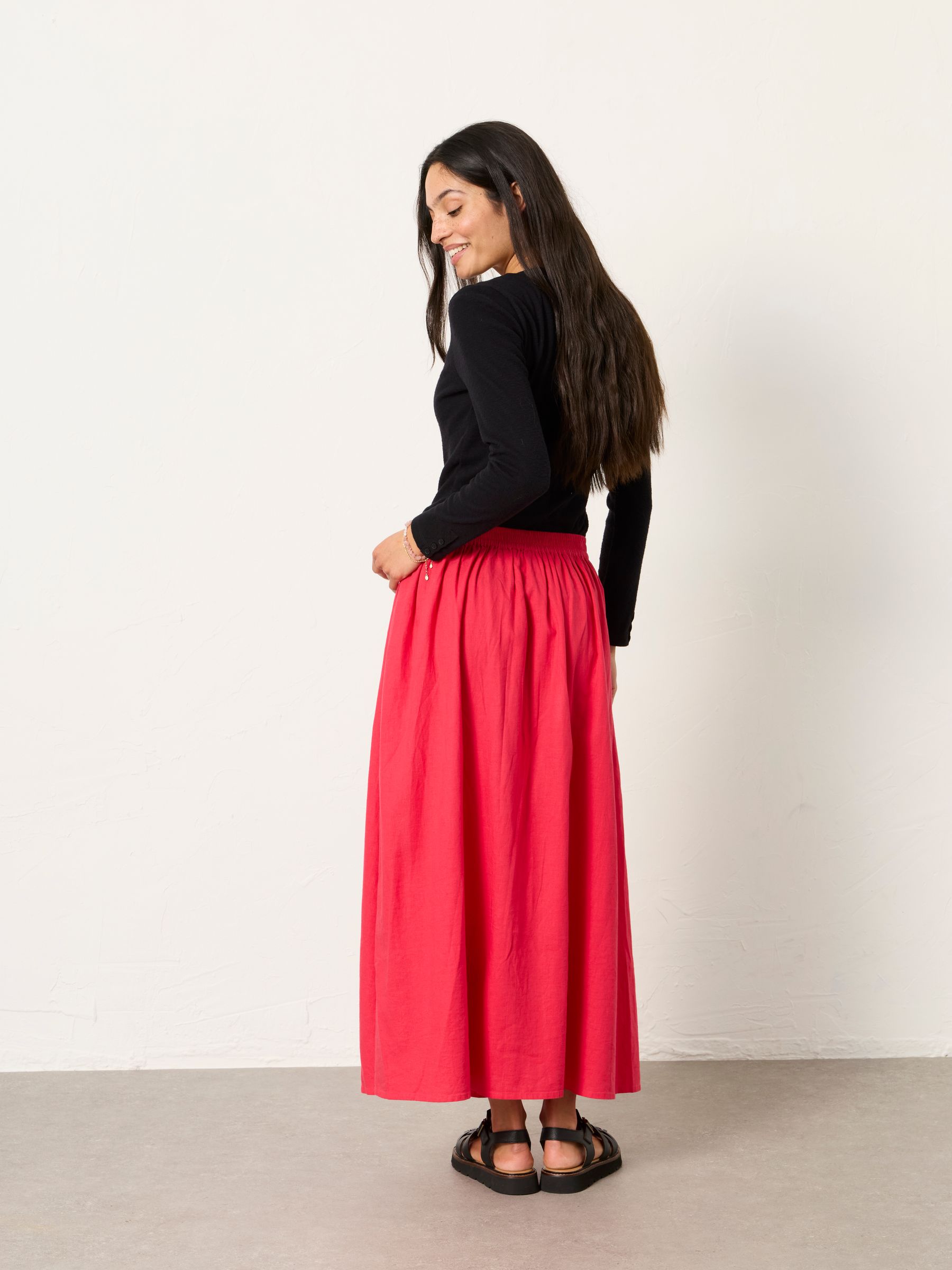 Issa Dark Pink Midi Skirt - Image 2 of 6
