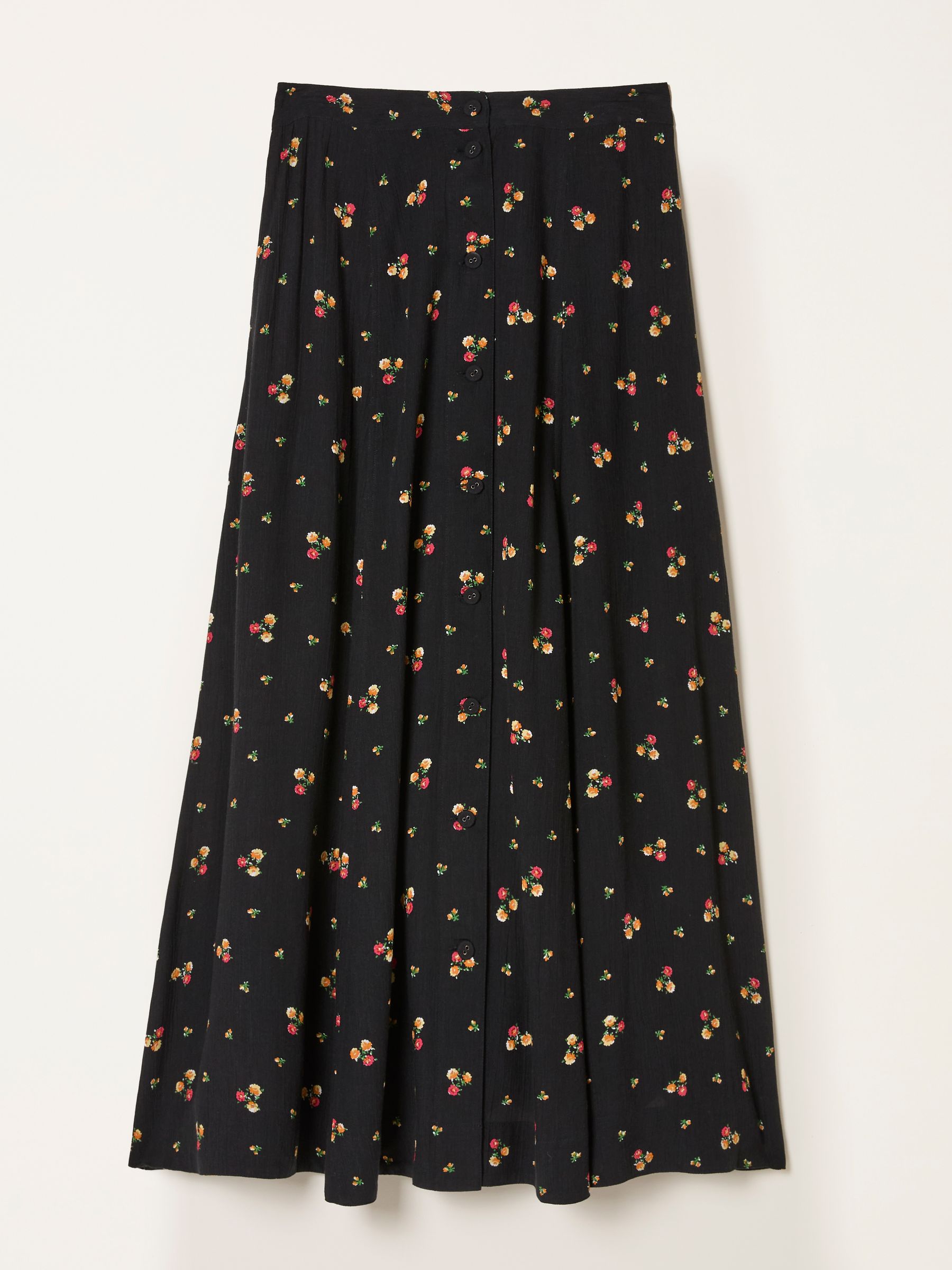 Issa Black Ditsy Pop Midi Skirt - Image 6 of 6