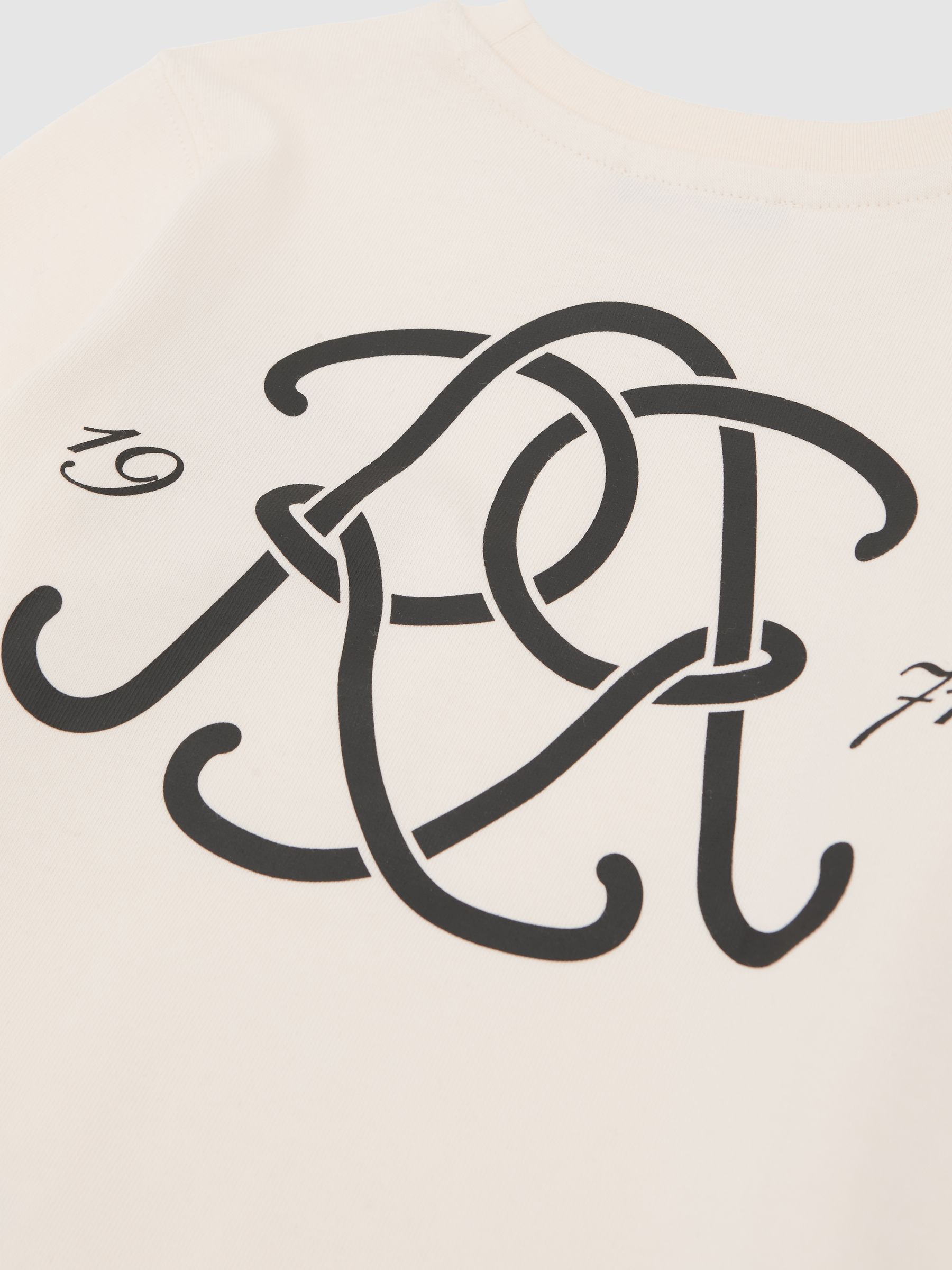 3-9 Monogramm-Baumwoll-Langarmshirt für Jahre in Off-White - Bild 5 von 5