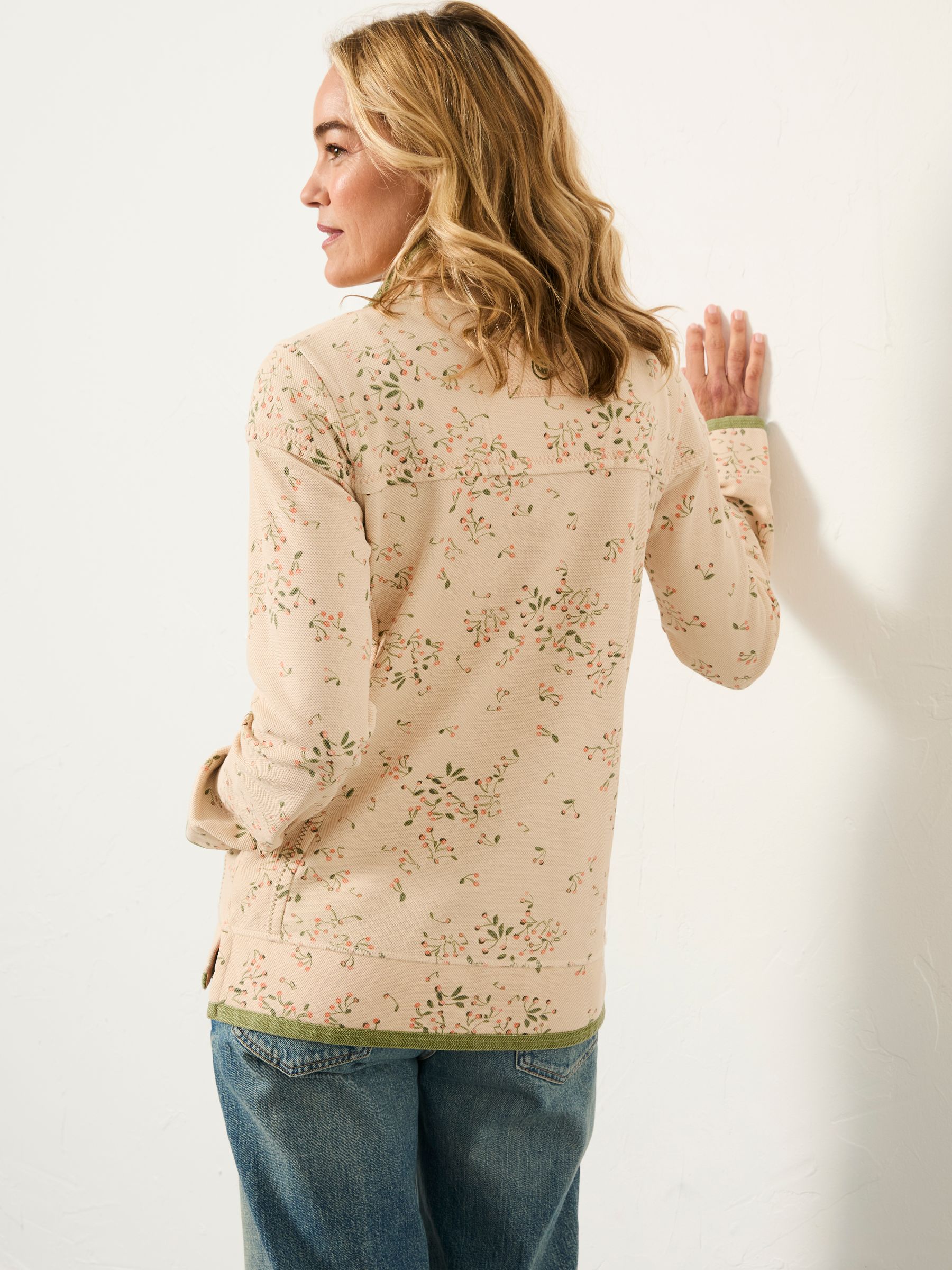 Airlie Multi Cherry Print Half Neck Sweat - Image 2 of 6 Airlie Multi Cherry Print Half Neck Sweat - Image 2 of 6