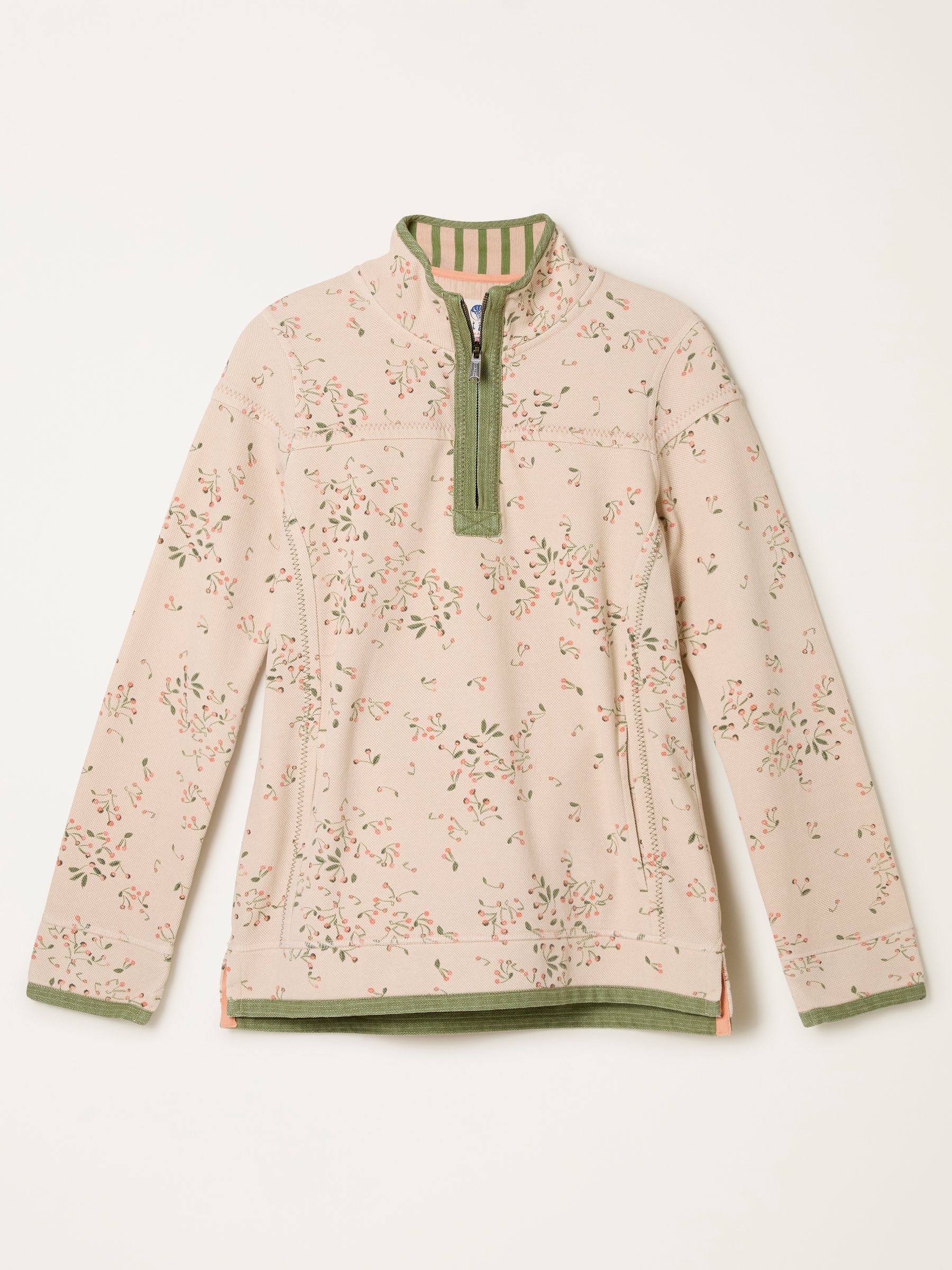 Airlie Multi Cherry Print Half Neck Sweat - Image 6 of 6