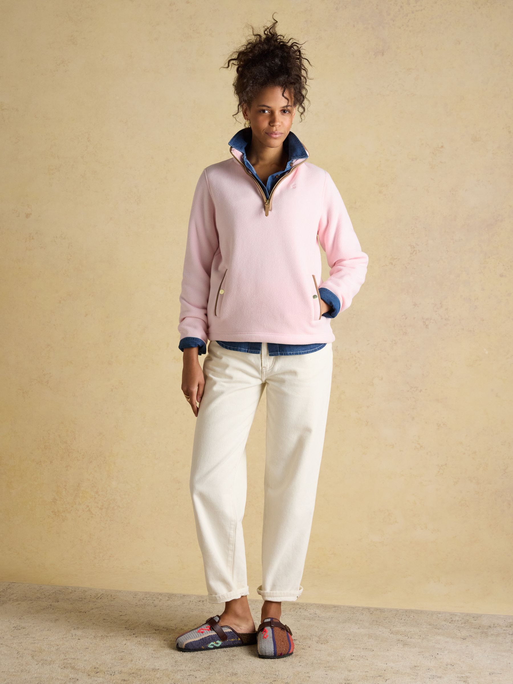 Heritage Light Pink Quarter Zip Fleece - Image 3 of 7