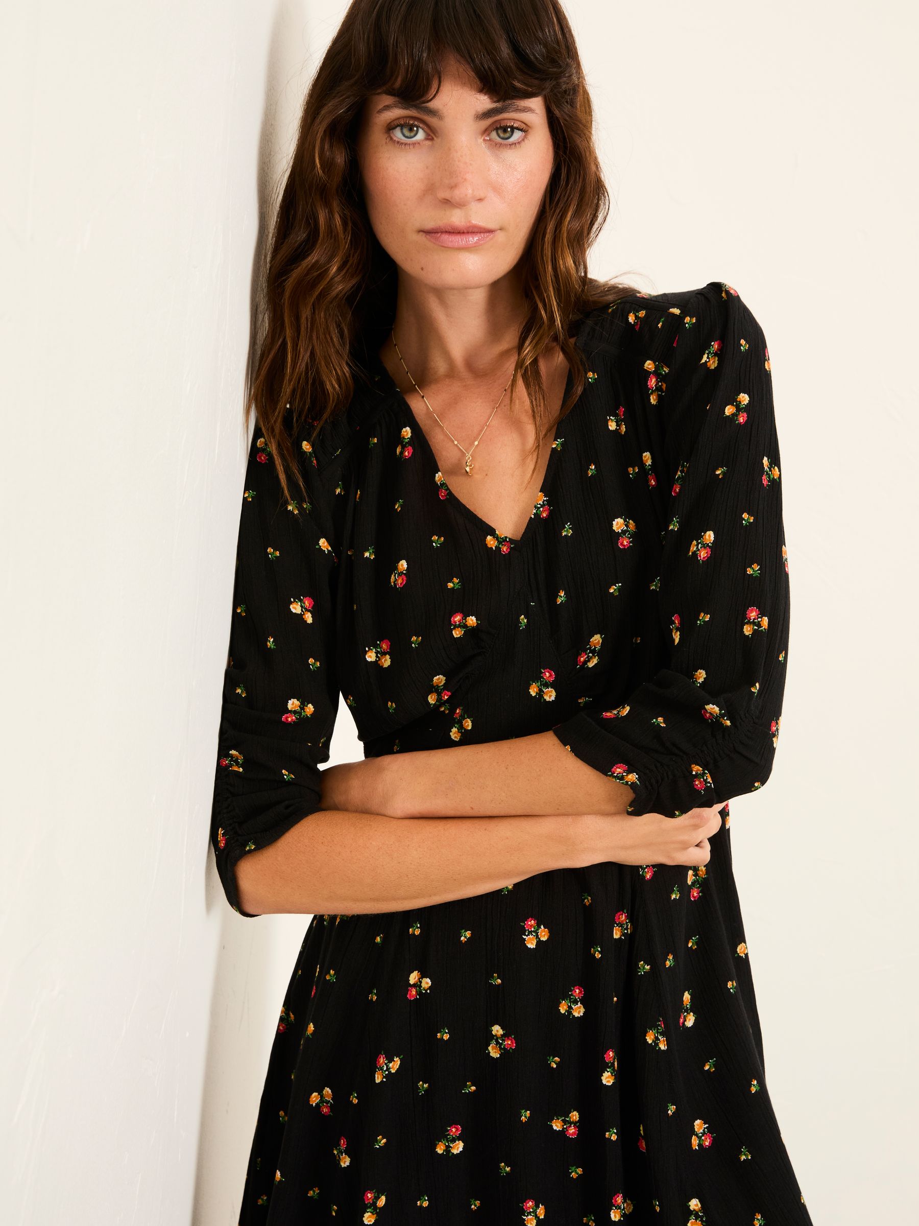 Anya Black Ditsy Pop Regular Dress - Image 4 of 5