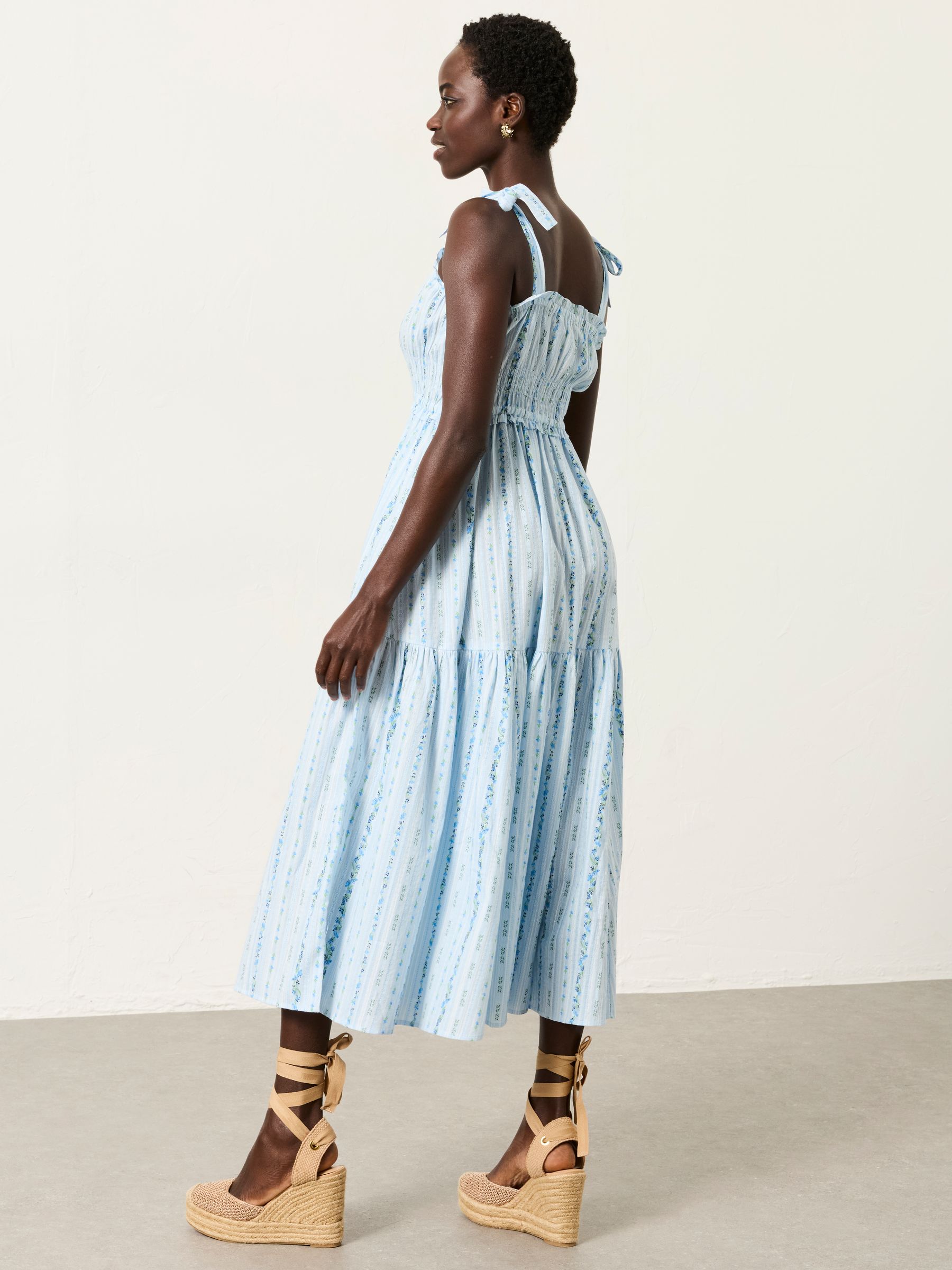 Martha Blue Regular Stripe Midi Dress - Image 2 of 6