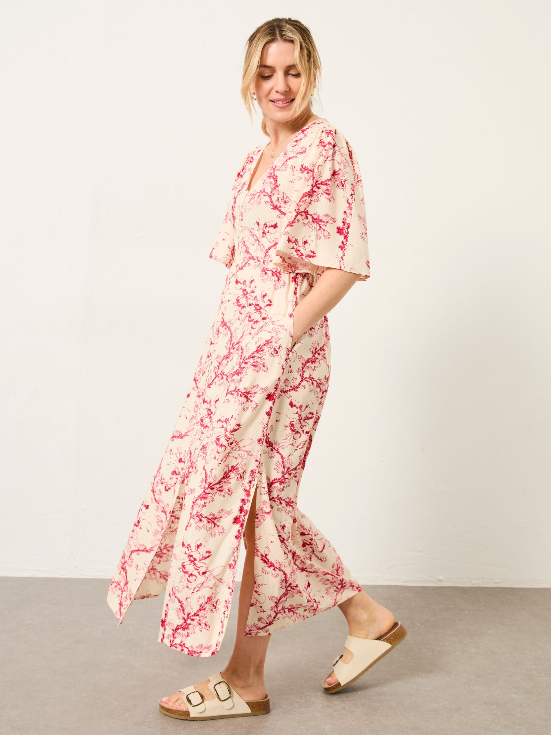 Solene Ivory Vintage Bloom Regular Midi Dress - Image 2 of 8