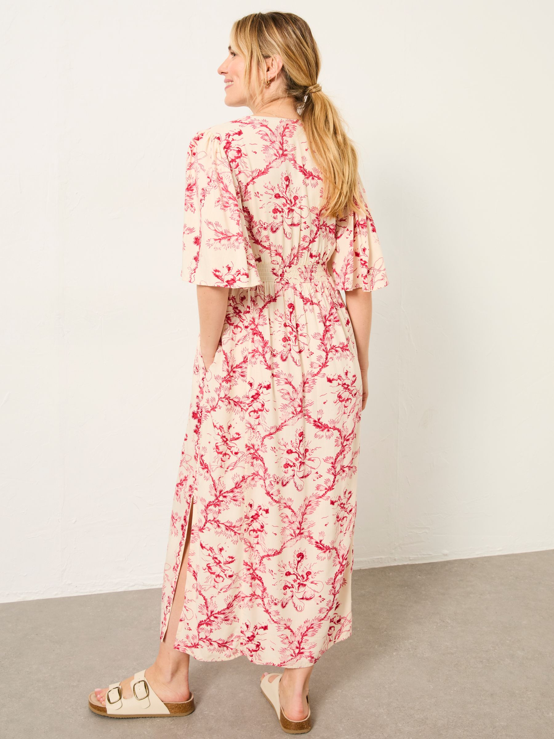 Solene Ivory Vintage Bloom Regular Midi Dress - Image 3 of 8
