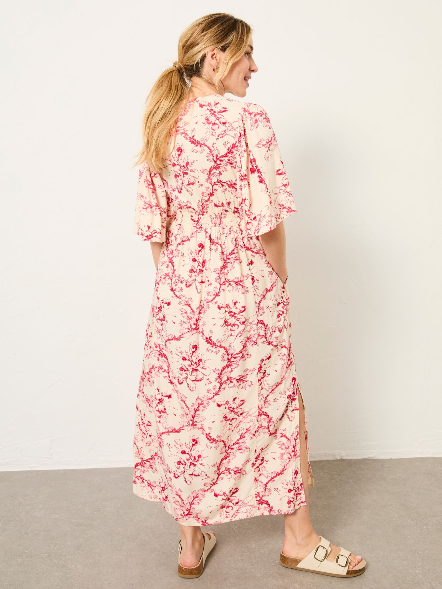 Solene Ivory Vintage Bloom Regular Midi Dress - Image 6 of 8