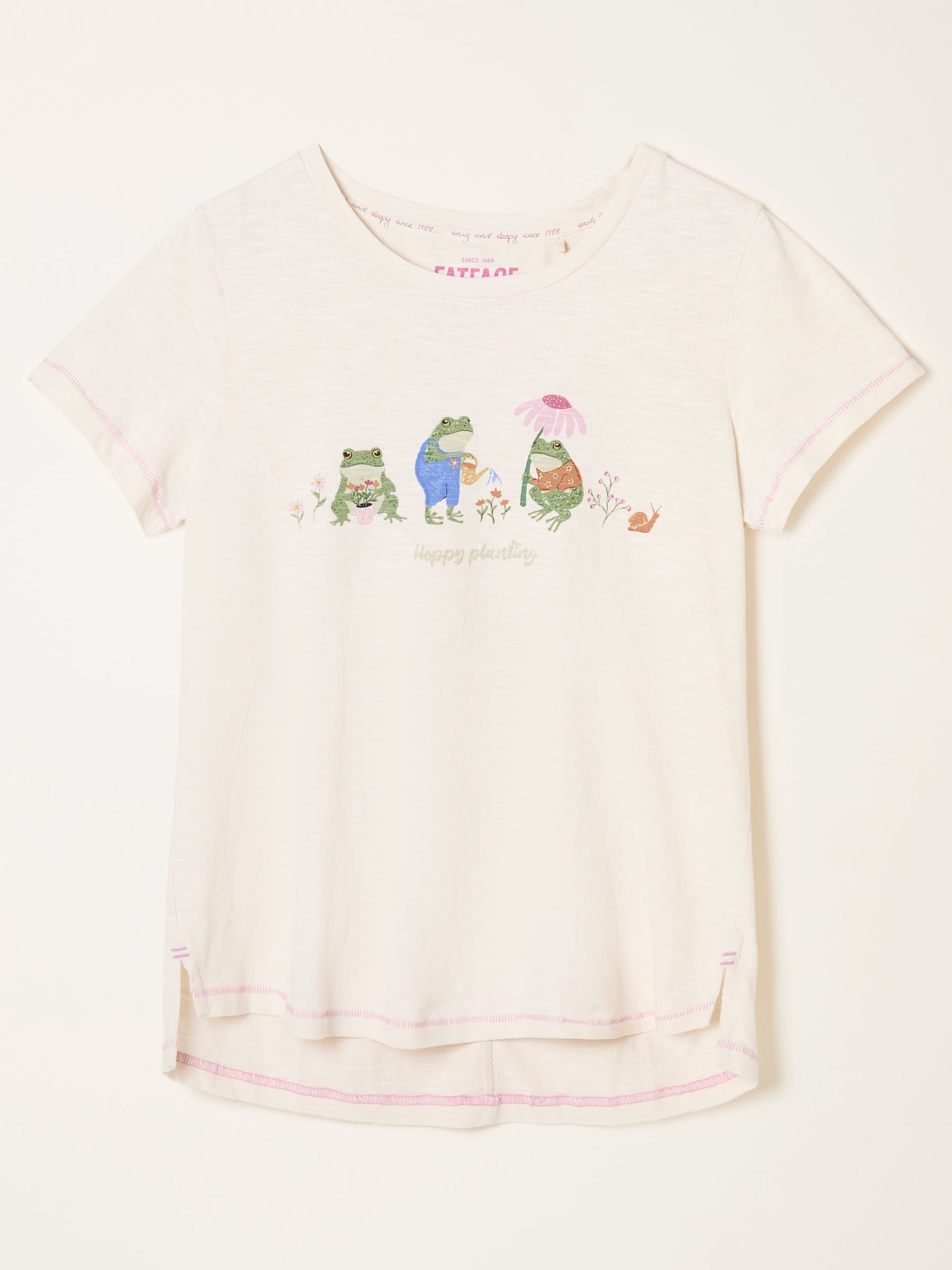 Natalie Ivory Frog Graphic T shirt - Image 6 of 6