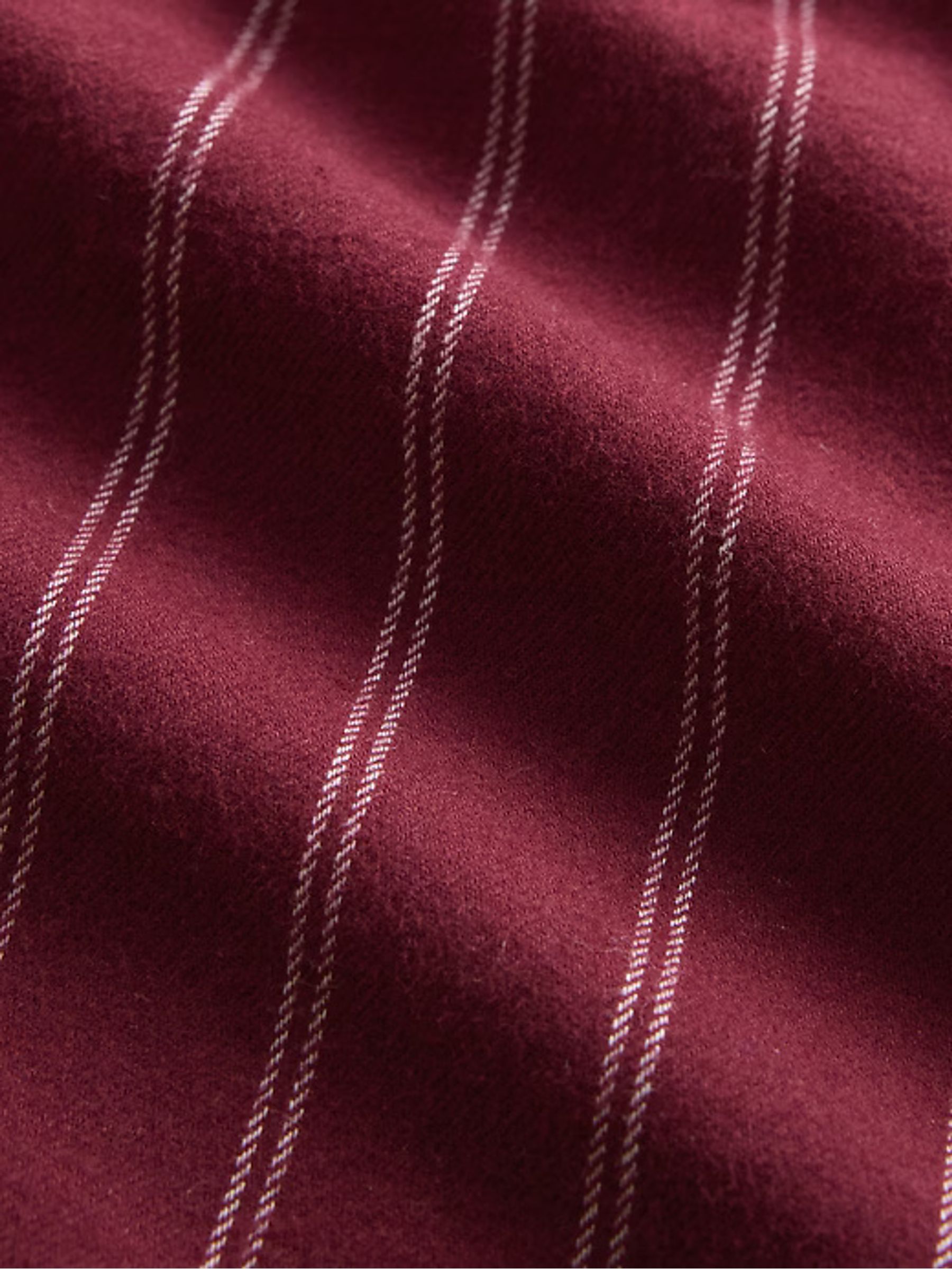 Burgundy Red Stripe Trouser Cotton Flannel Pyjama Bottoms - Image 8 of 8 Burgundy Red Stripe Trouser Cotton Flannel Pyjama Bottoms - Image 8 of 8
