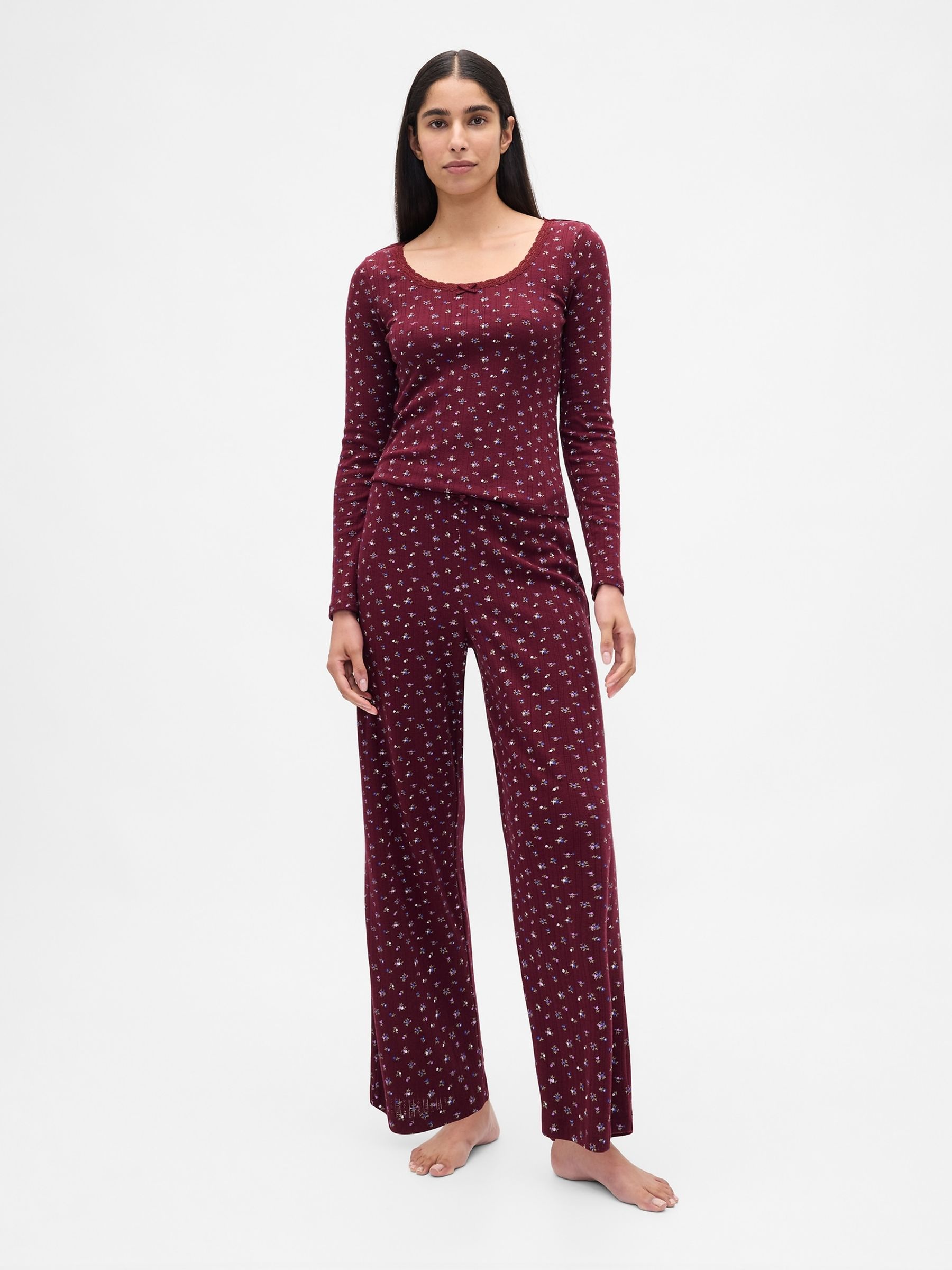 Red Pointelle Pyjamas Set - Image 1 of 4