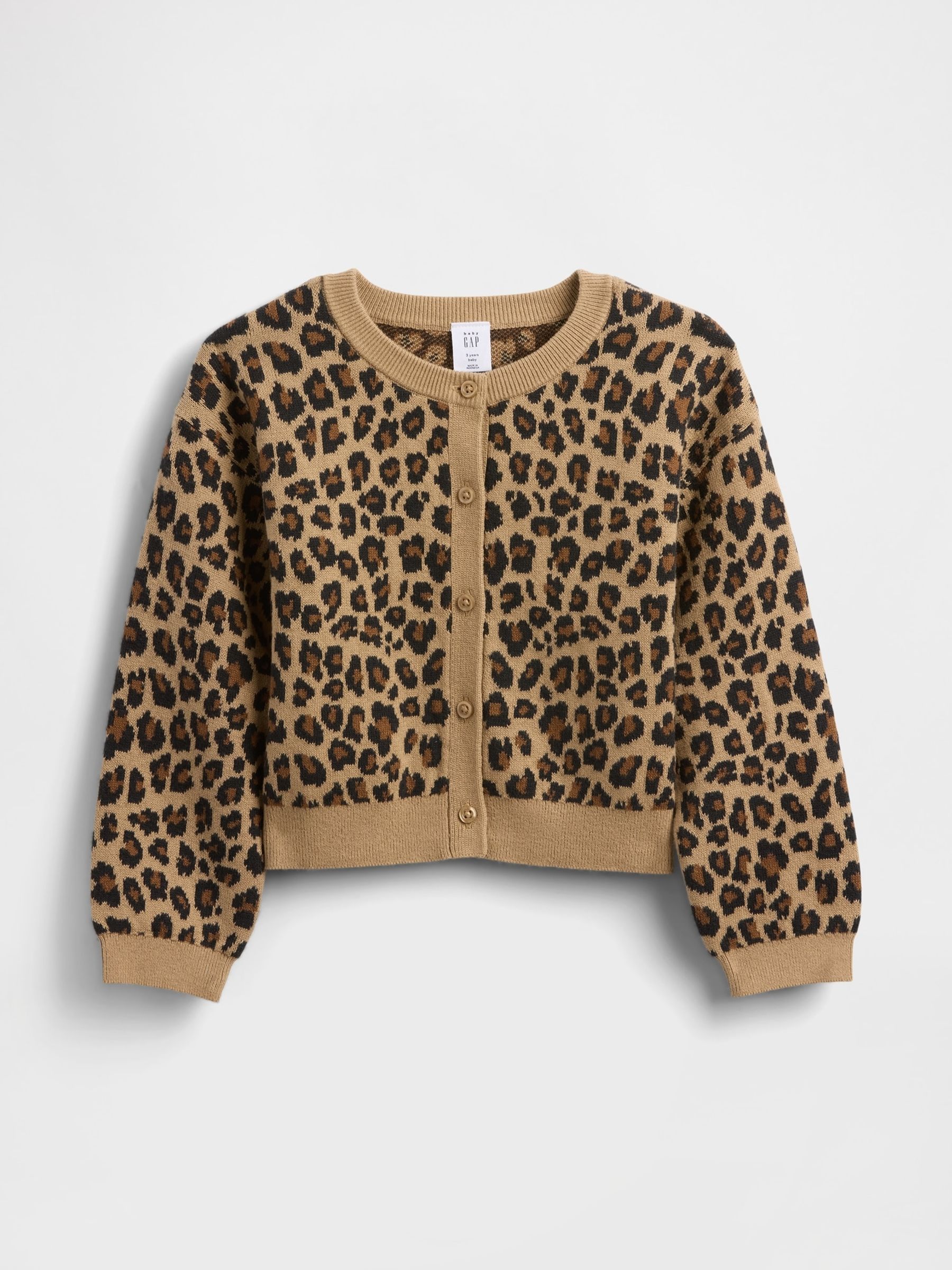 Brown Leopard Cardigan Sweatshirt (6mths-5yrs) - Image 2 of 3
