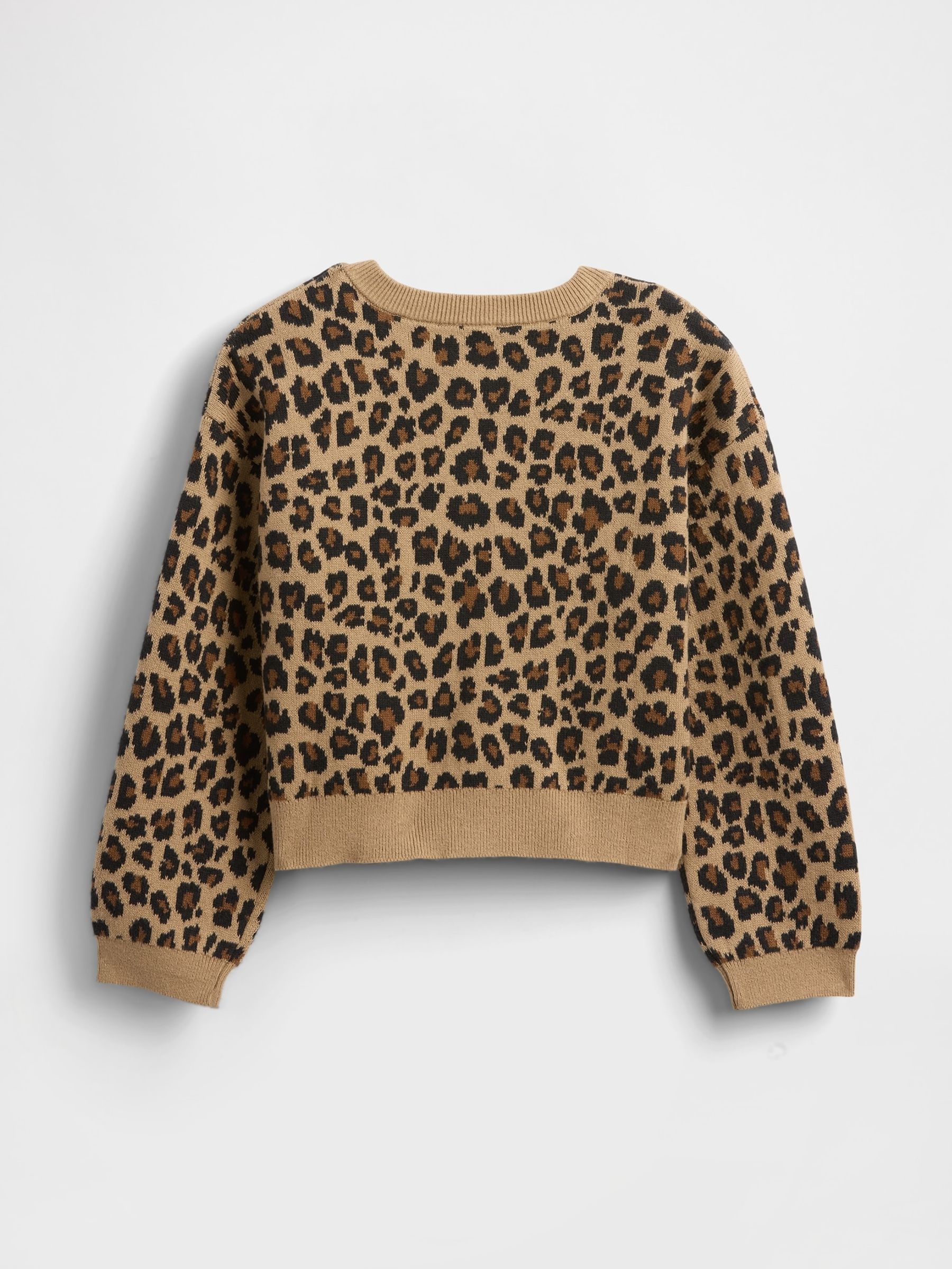 Brown Leopard Cardigan Sweatshirt (6mths-5yrs) - Image 3 of 3 Brown Leopard Cardigan Sweatshirt (6mths-5yrs) - Image 3 of 3