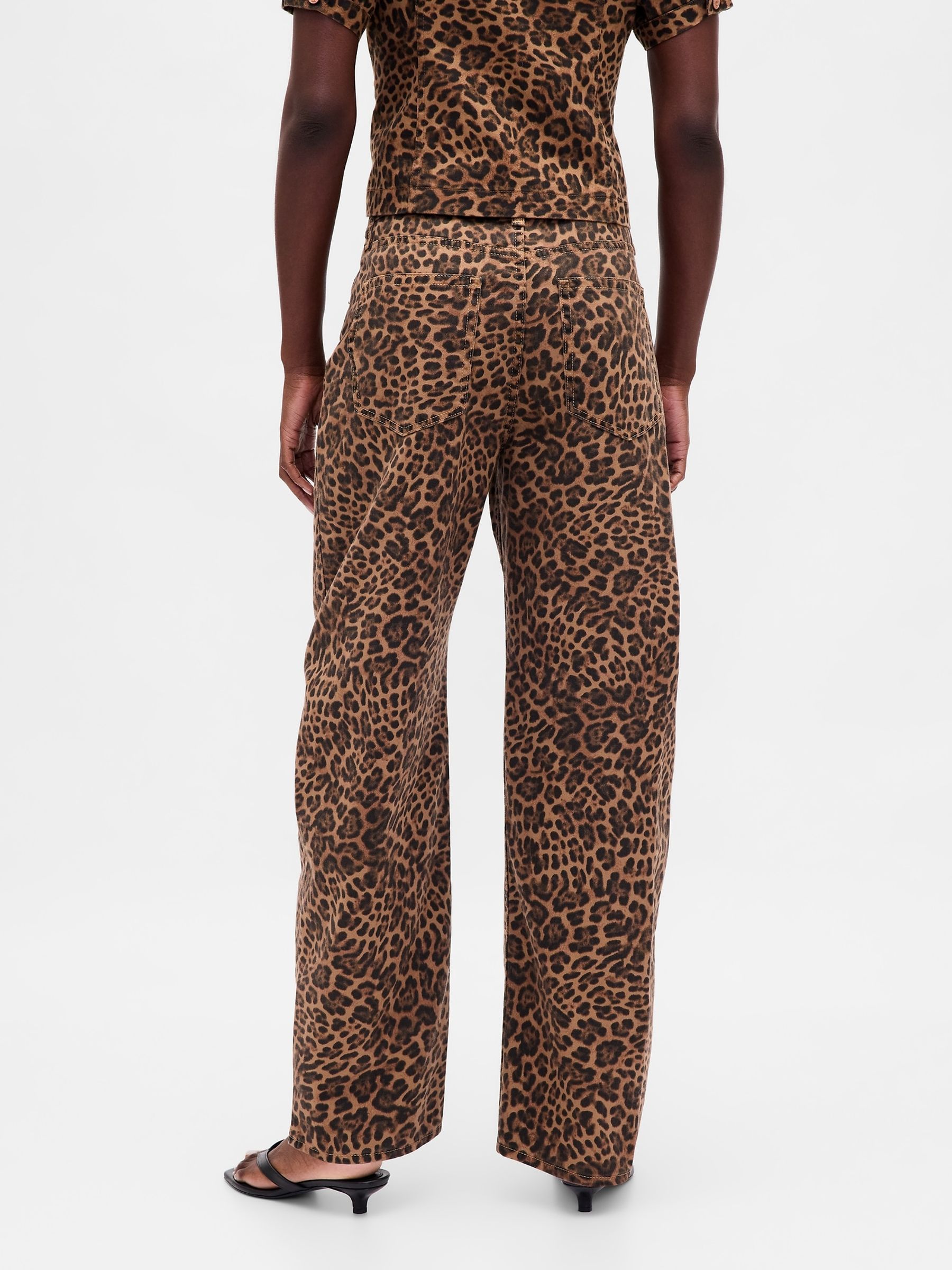 Brown High Waisted Barrel Jeans - Image 2 of 4