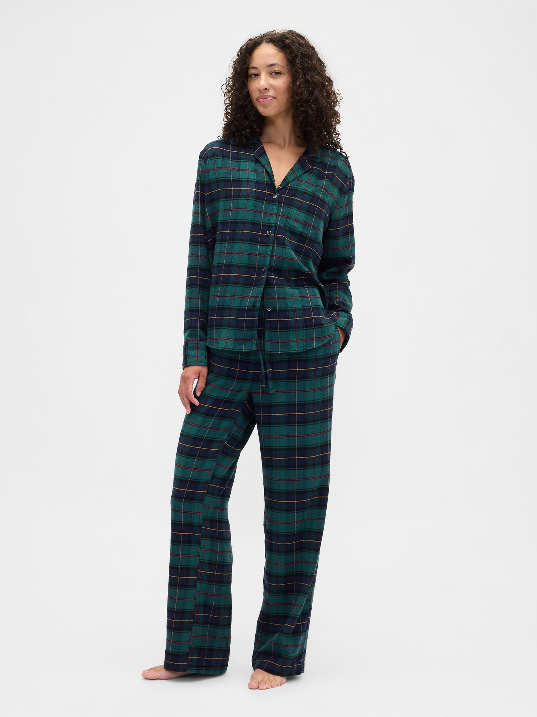 Green Flannel Pyjama Trousers - Image 2 of 4 Green Flannel Pyjama Trousers - Image 2 of 4