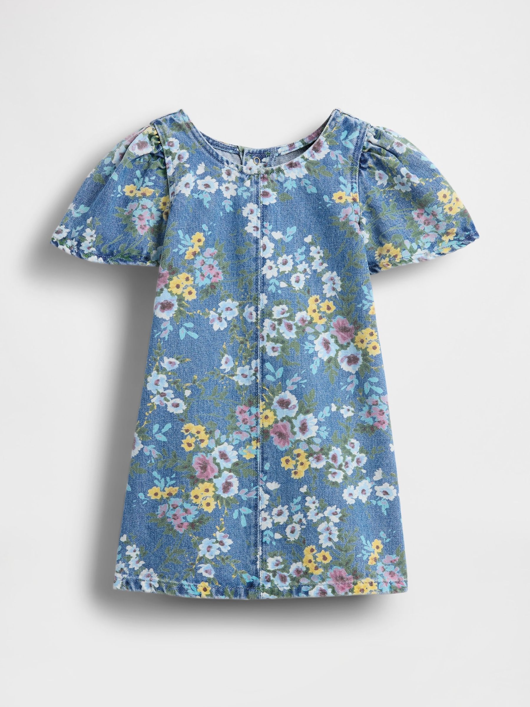 Blue Floral Denim Dress - Image 2 of 3
