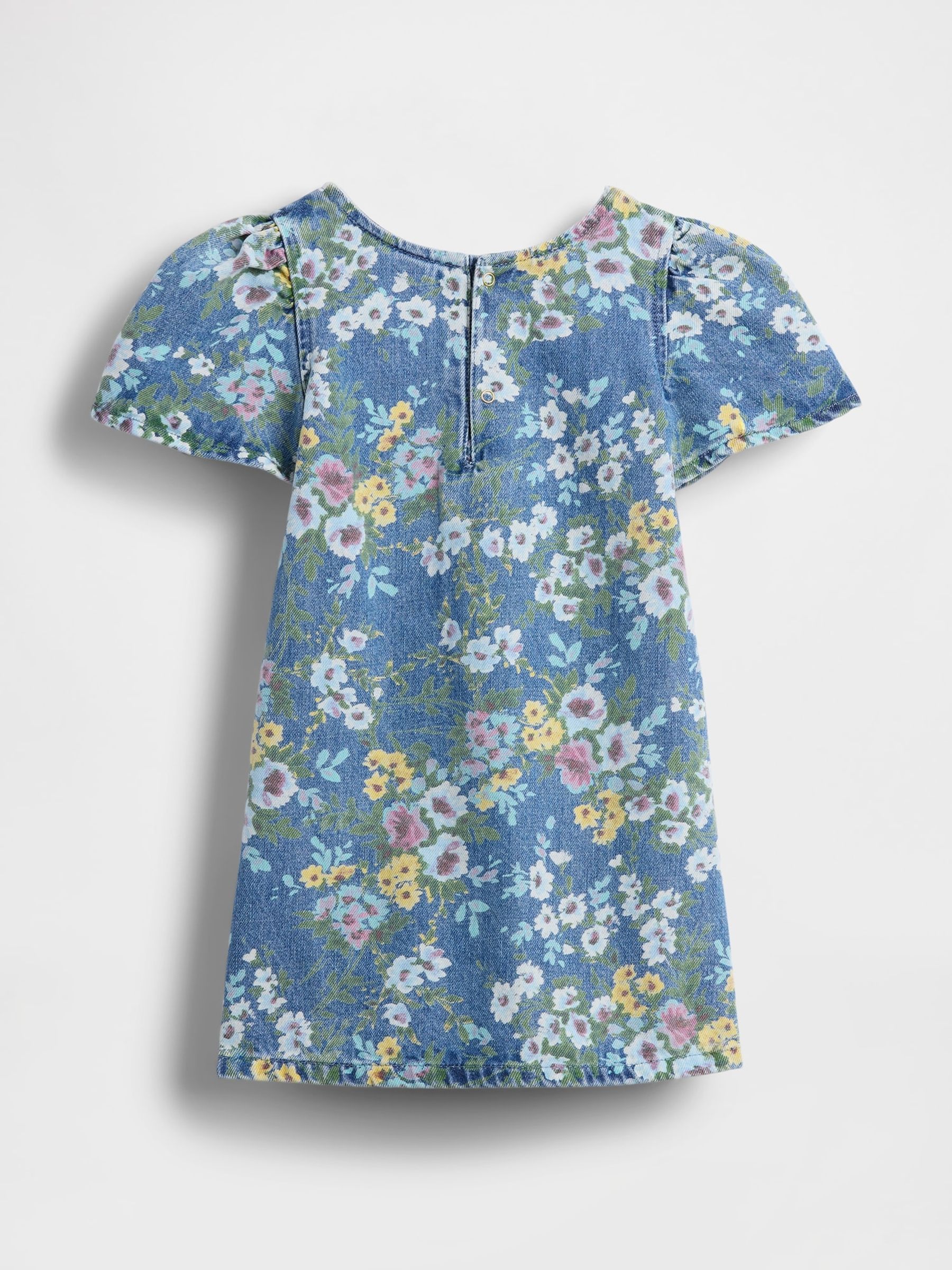 Blue Floral Denim Dress - Image 3 of 3