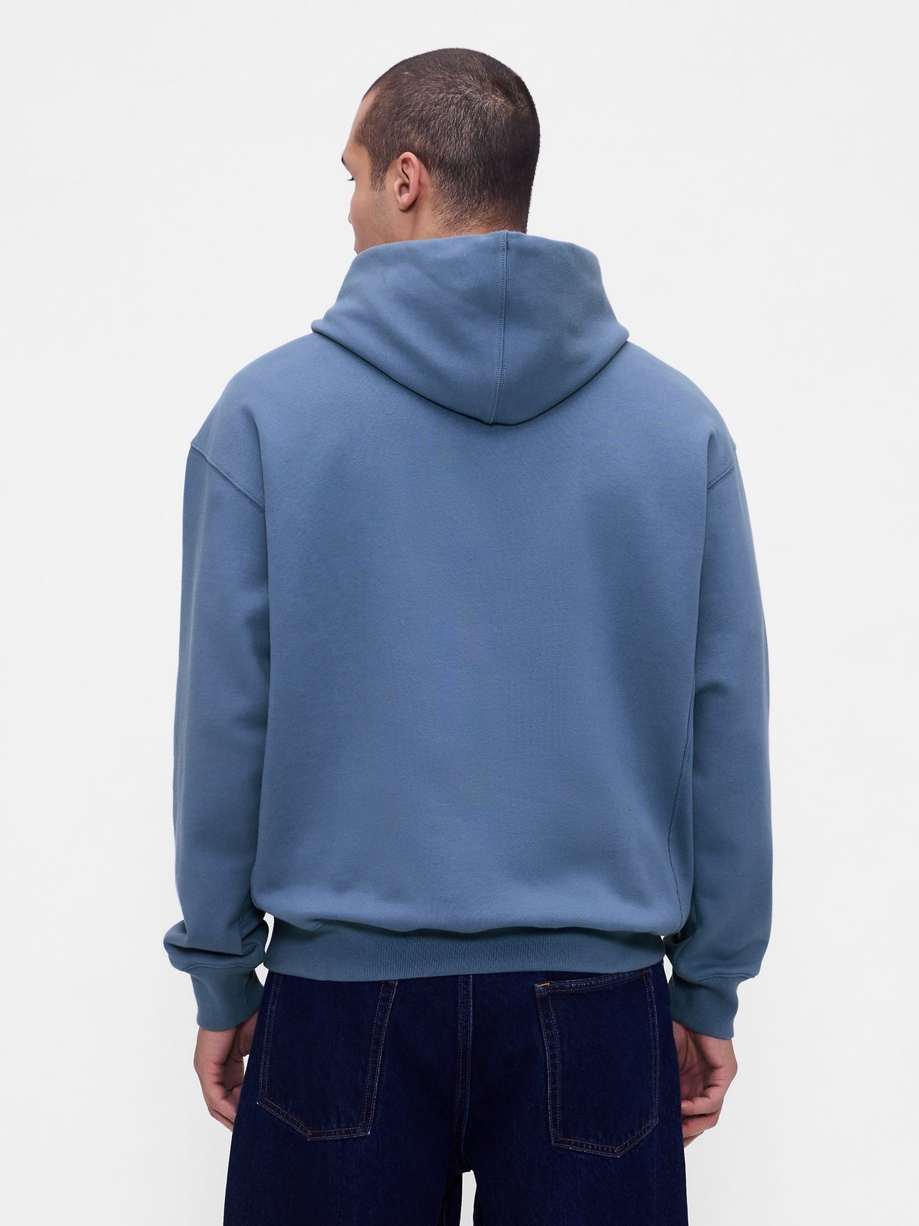 Blue Oversized Heavyweight Logo Hoodie - Image 2 of 4