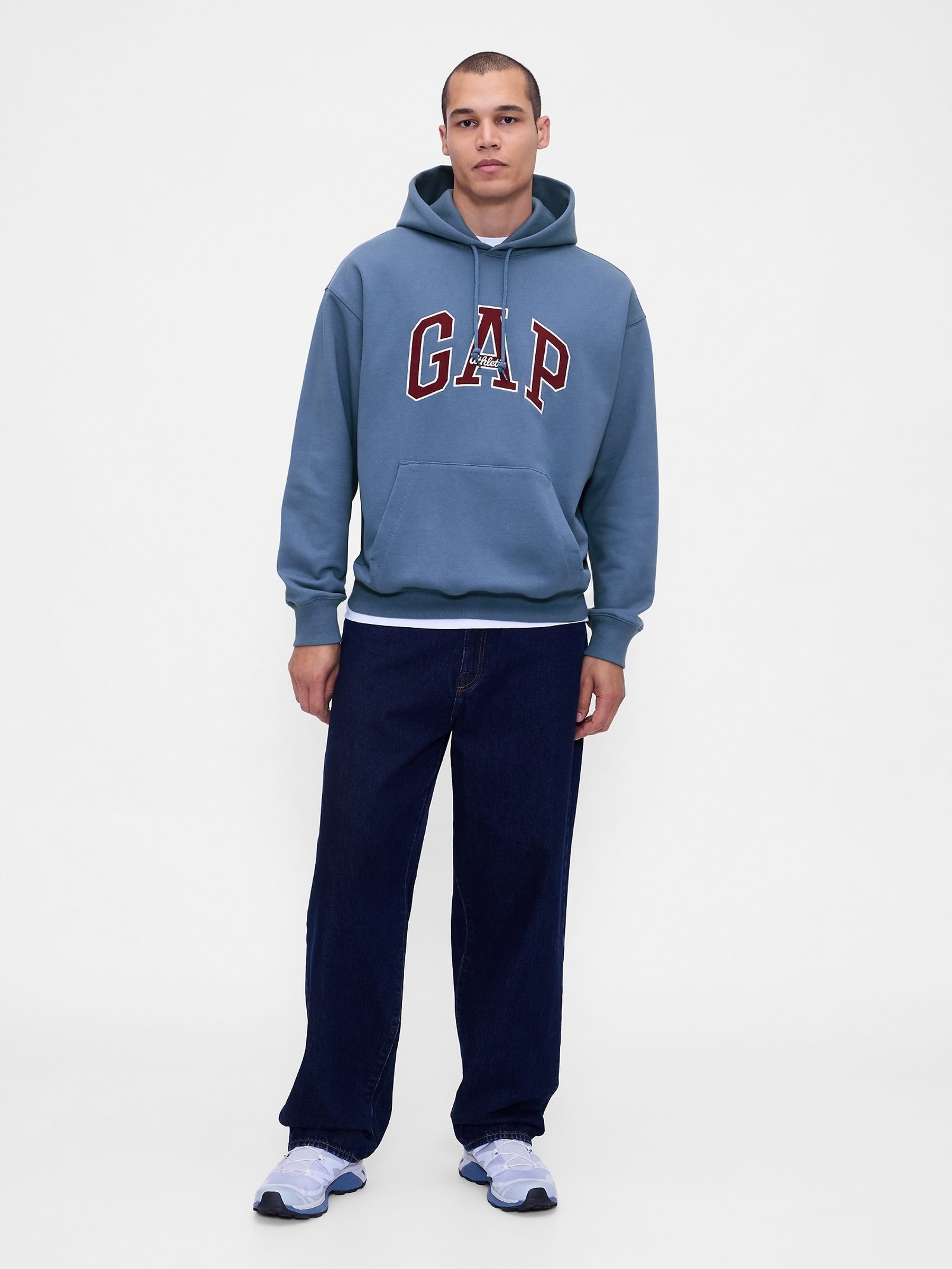 Blue Oversized Heavyweight Logo Hoodie - Image 3 of 4