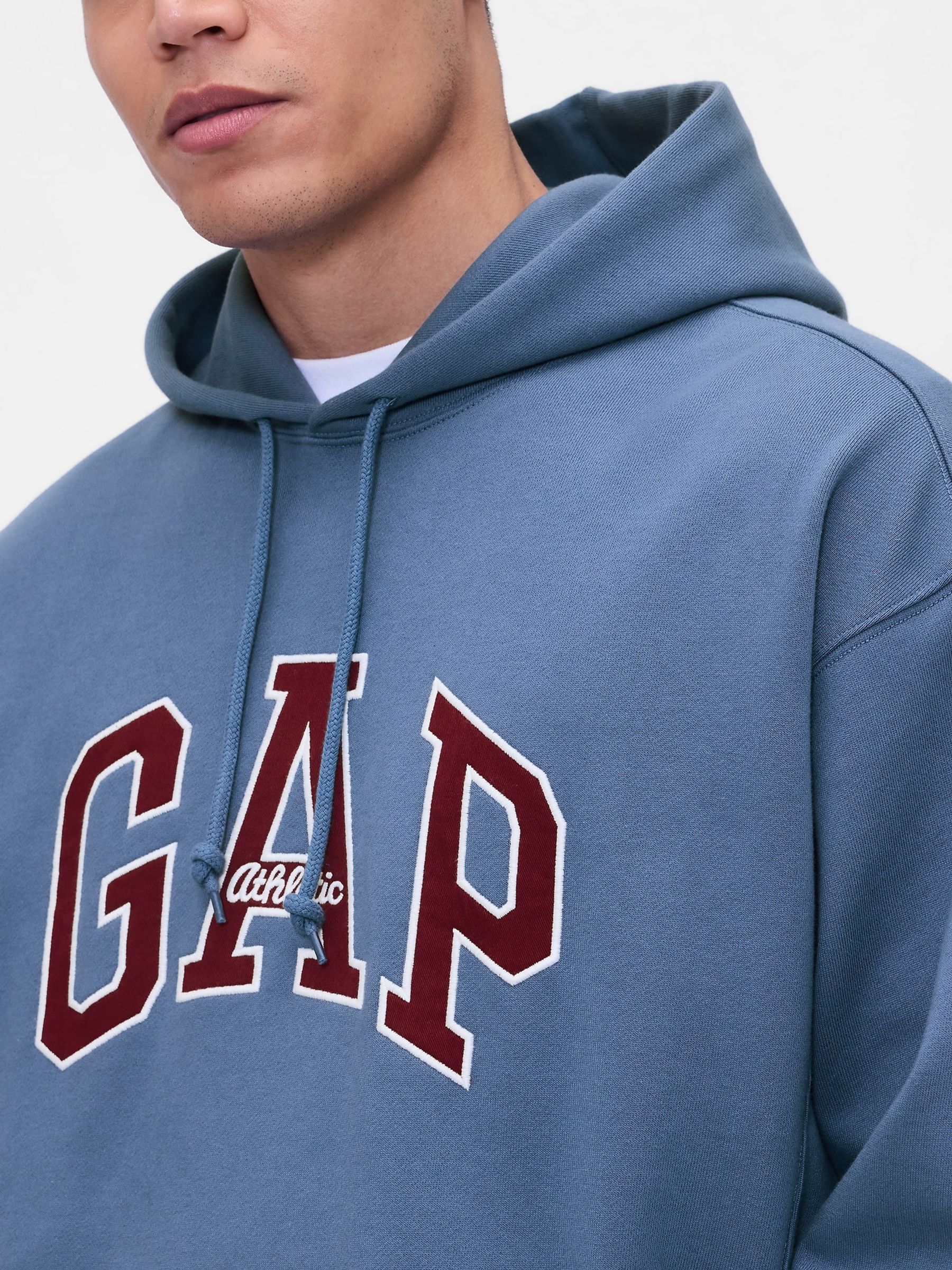 Blue Oversized Heavyweight Logo Hoodie - Image 4 of 4