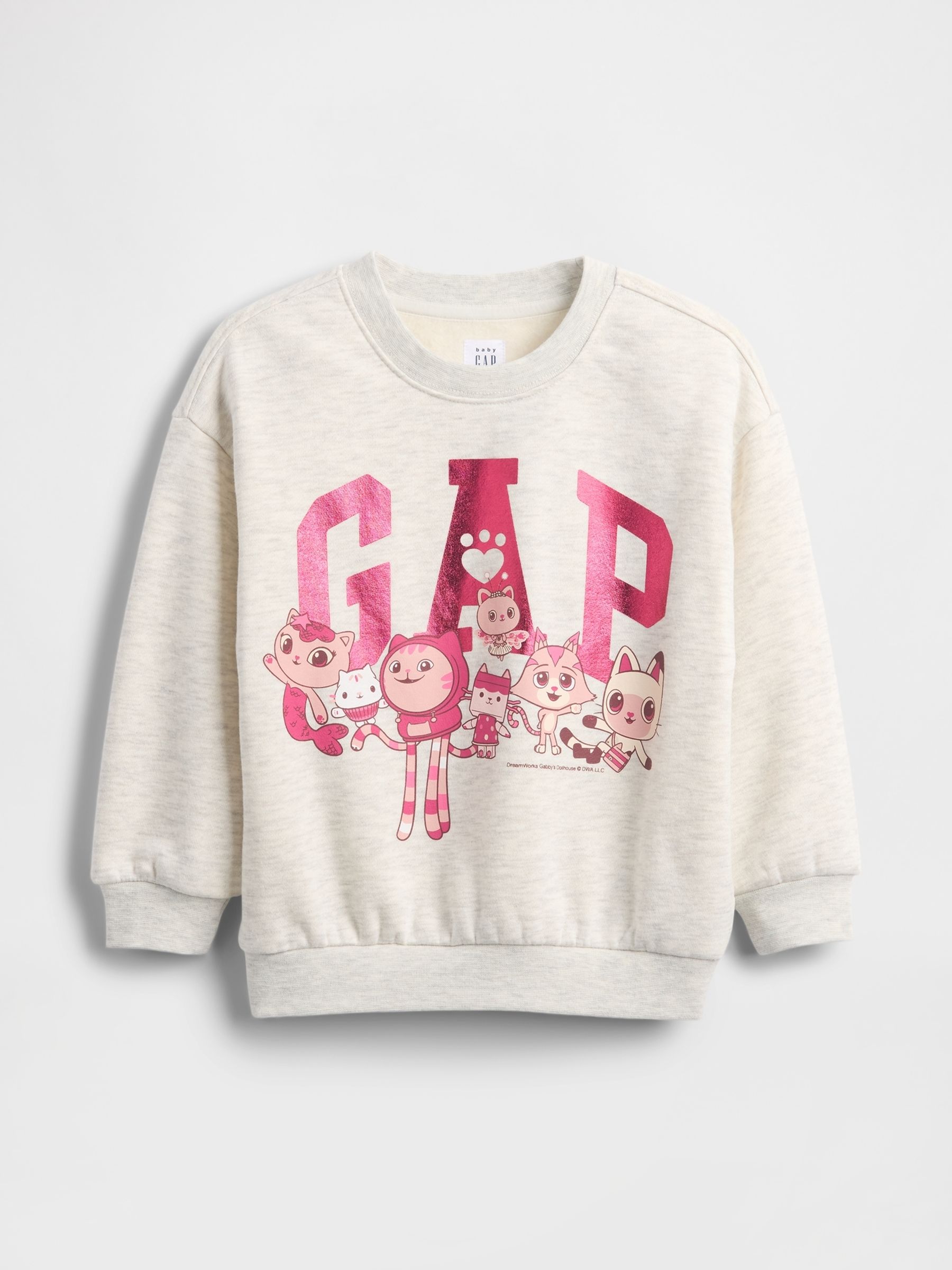 Cream VintageSoft Gabby Cat Logo Sweatshirt (6mths-5yrs) - Image 1 of 2
