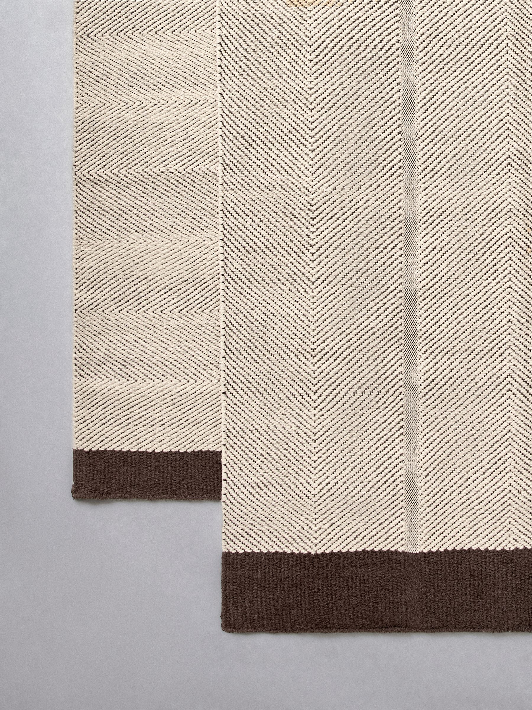 2 Pack Natural Cotton Stripe Woven Herringbone Flatweave Rugs - Image 6 of 6