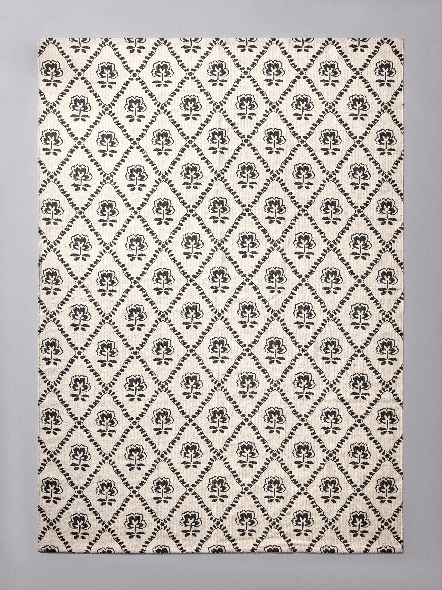 2 Pack Natural Cotton Printed Flatweave Rugs - Image 2 of 6