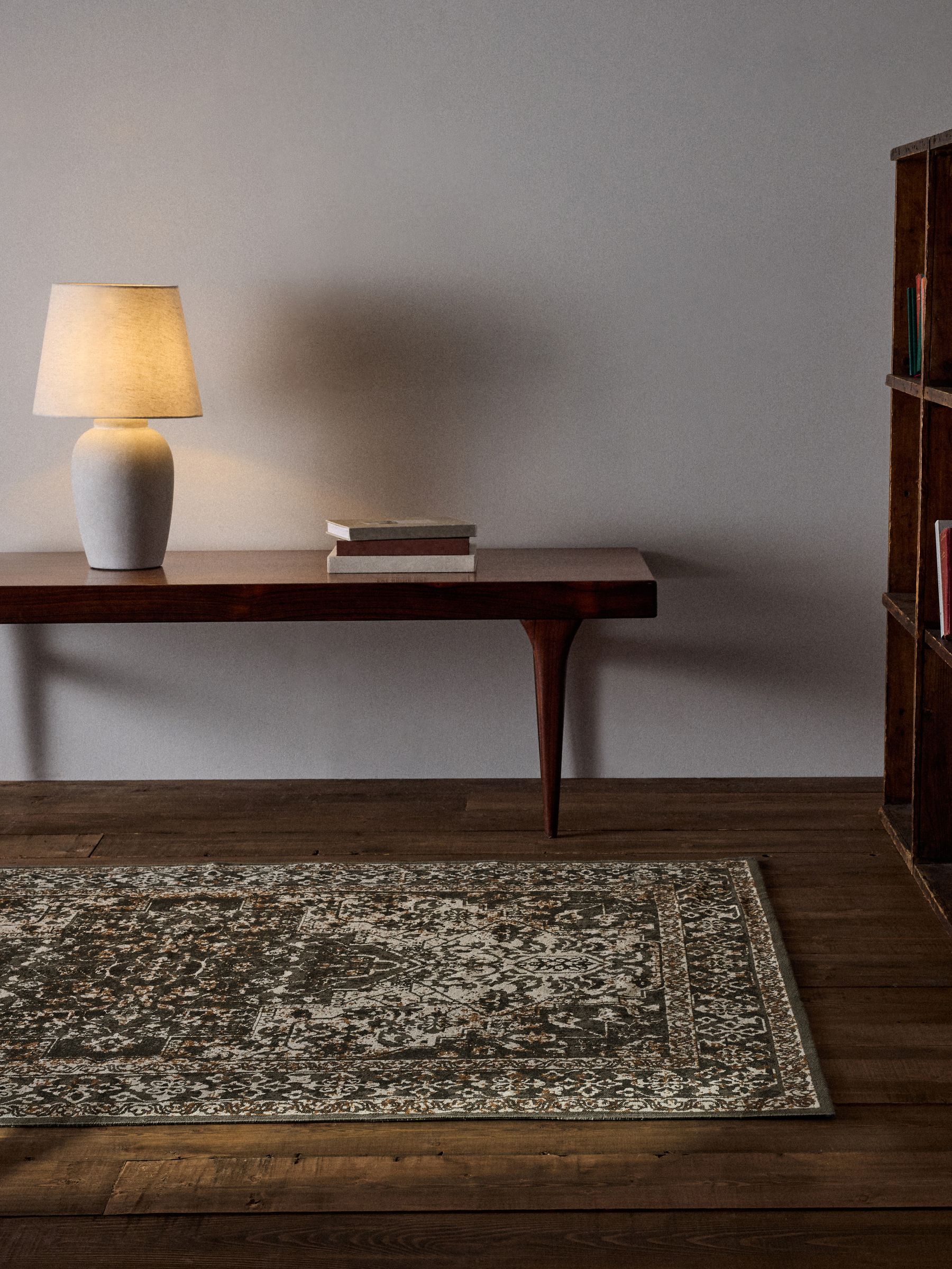 2 Pack Black Persian Cotton Printed Flatweave Rugs - Image 5 of 6