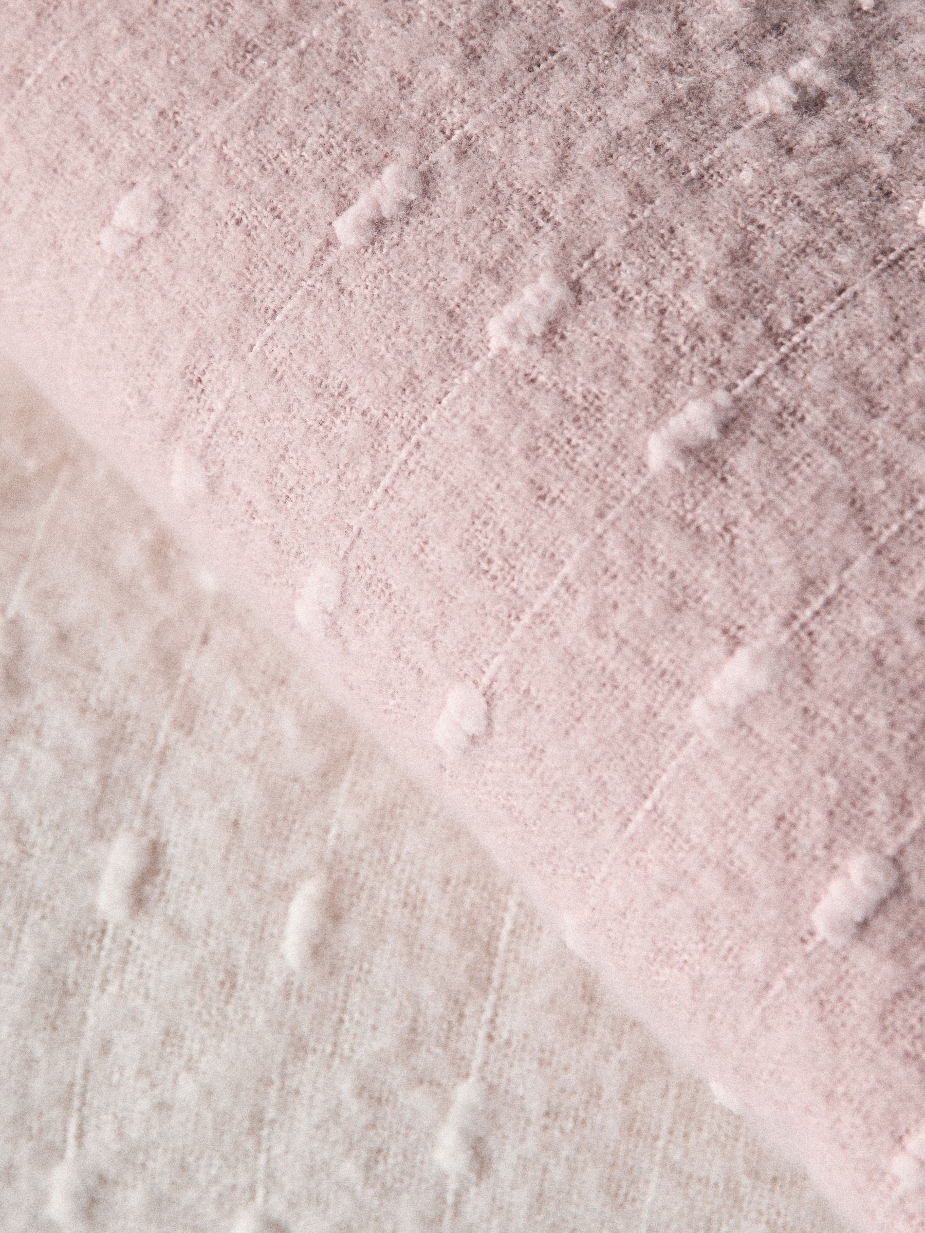 2 Pack Pink/Cream Dobby Spot Throws - Image 5 of 6