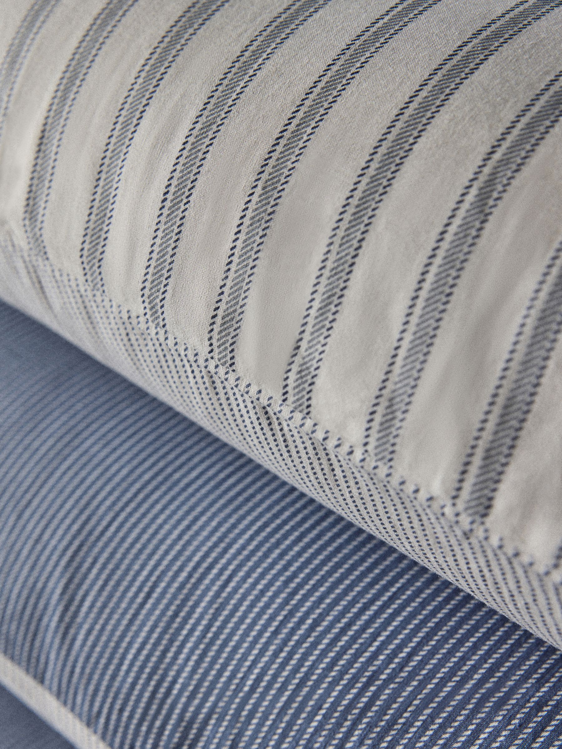 2 Pack Navy Stripe Printed Duvet Cover and Pillowcase Set with Fitted Sheets - Image 5 of 5