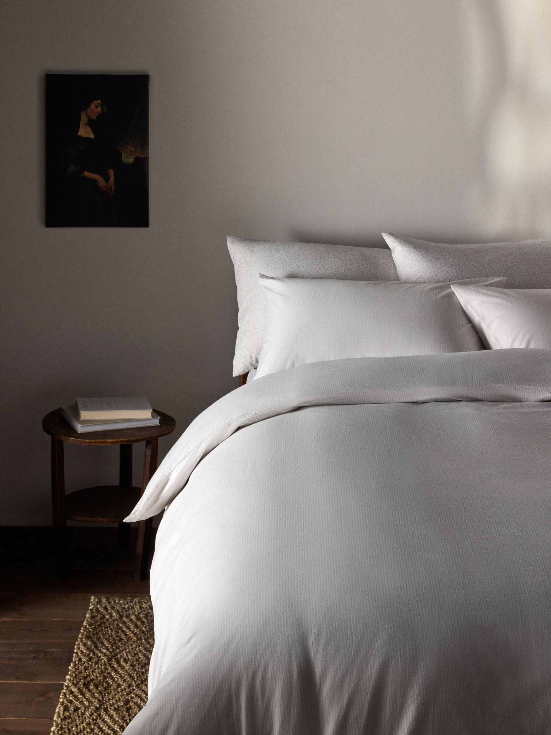 2 Pack Grey Stripe/ Floral Printed Duvet Cover and Pillowcase Set with Fitted Sheets - Image 2 of 5