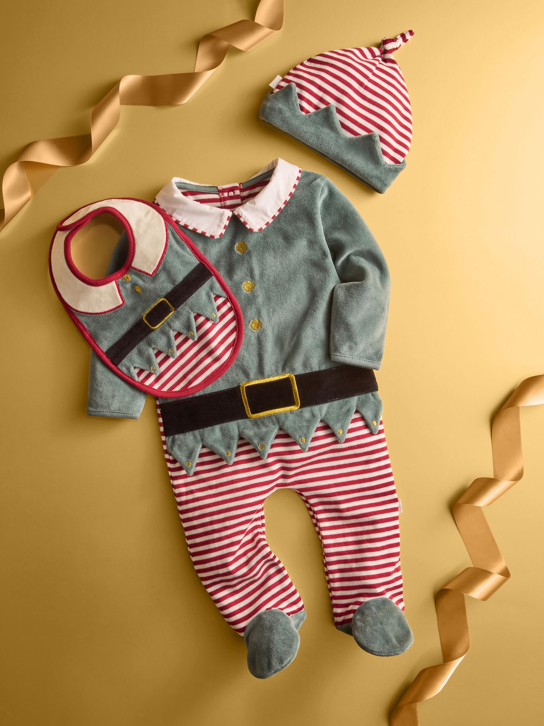 Red 2-Piece Baby Elf Outfit Set - Image 1 of 5