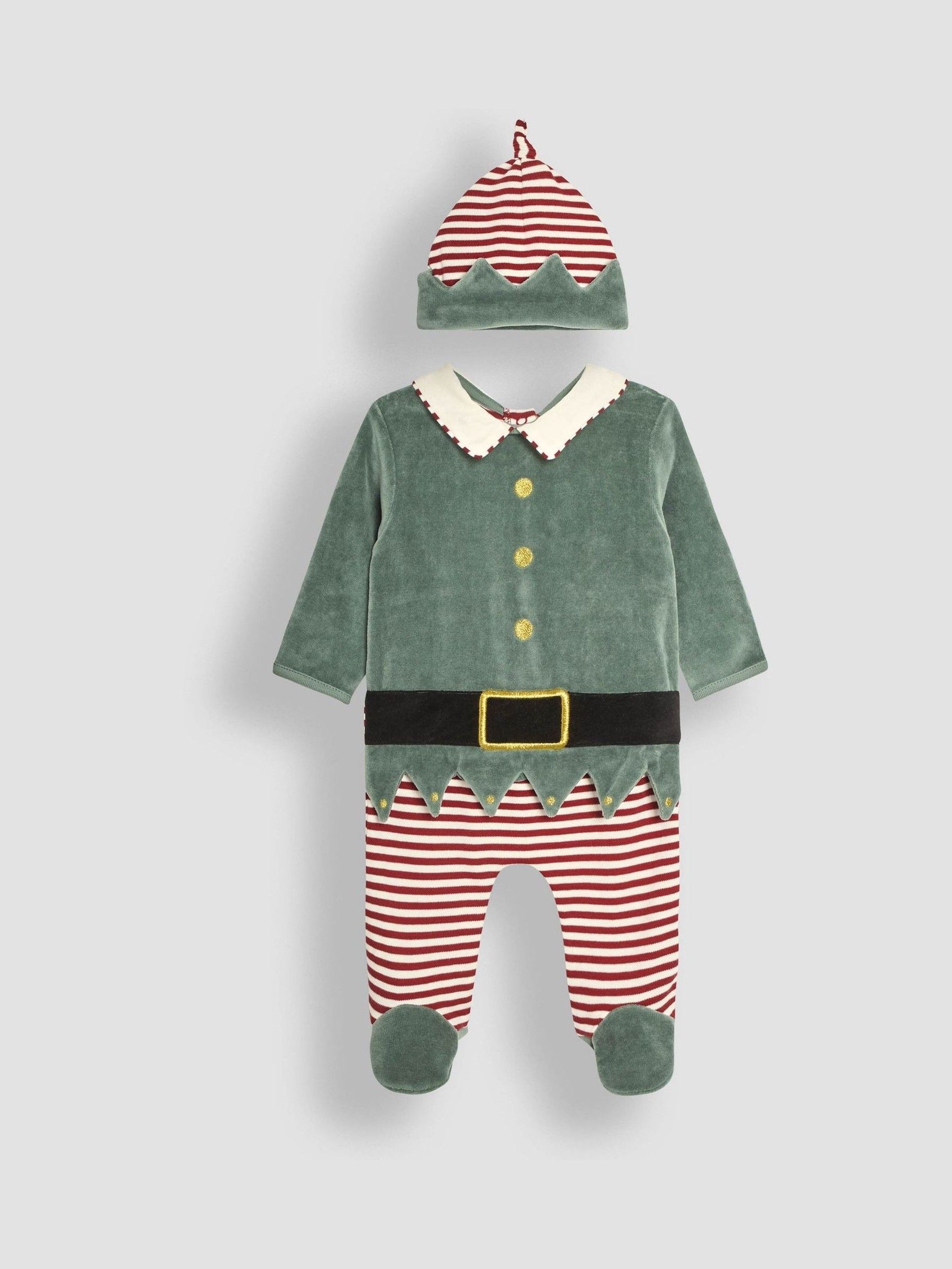 Red 2-Piece Baby Elf Outfit Set - Image 2 of 5
