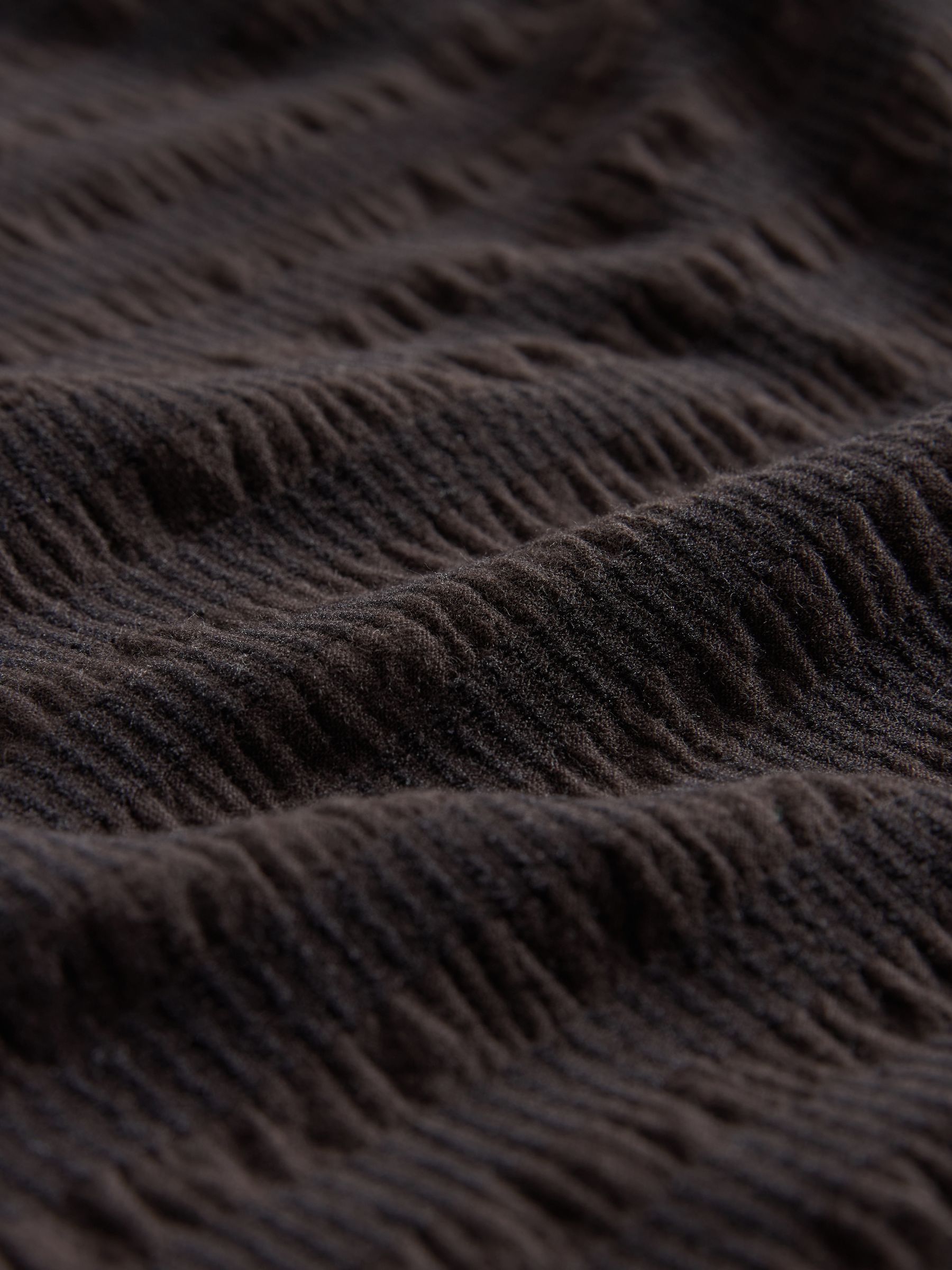 3 Pack Textured Long Sleeve T-Shirts Navy/Chocolate Brown/White - Image 5 of 6