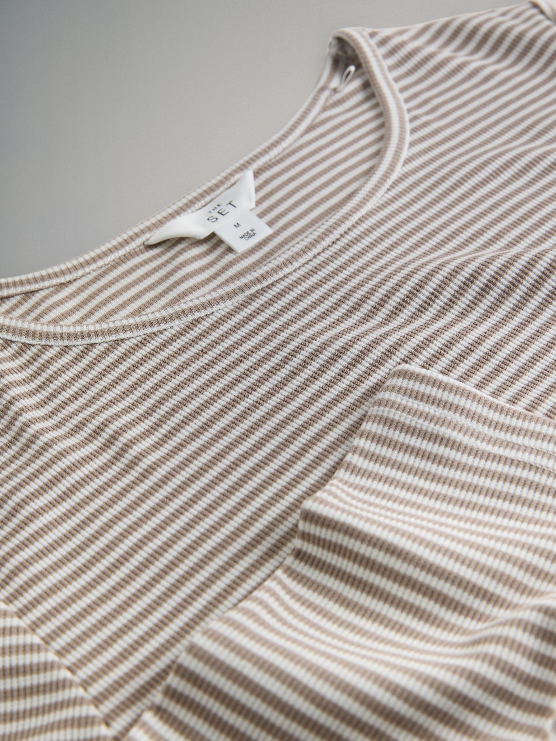 2 Pack Soft Touch Ribbed Long Sleeve Leg Pyjamas Chocolate Brown/Stripe - Image 6 of 6 2 Pack Soft Touch Ribbed Long Sleeve Leg Pyjamas Chocolate Brown/Stripe - Image 6 of 6