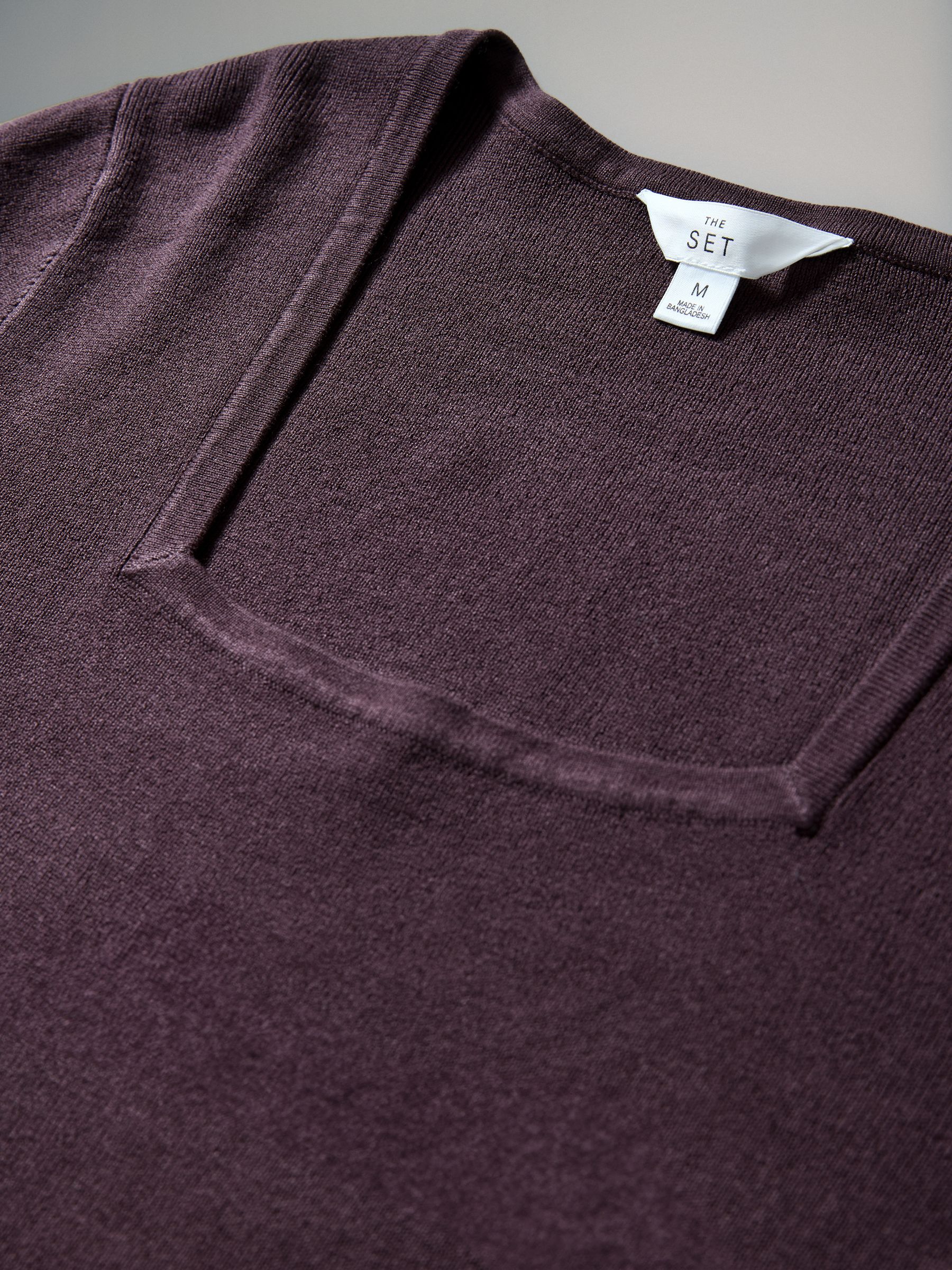 Burgundy Plum/Navy Blue Tipped 2 Pack Knitted Square Neck Dress - Image 6 of 6