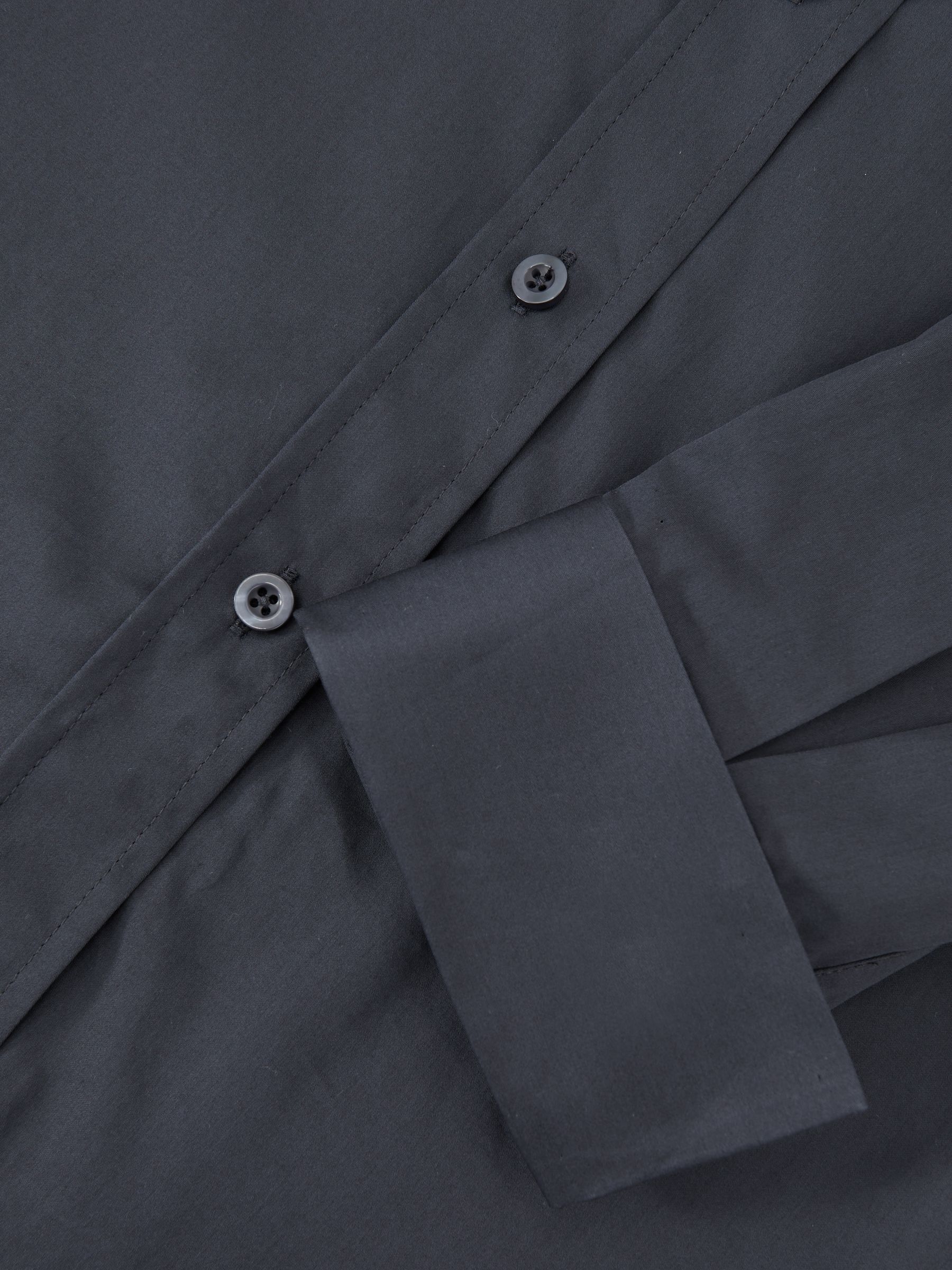 Cotton-Sateen Folded-Cuff Shirt in Navy - image 3