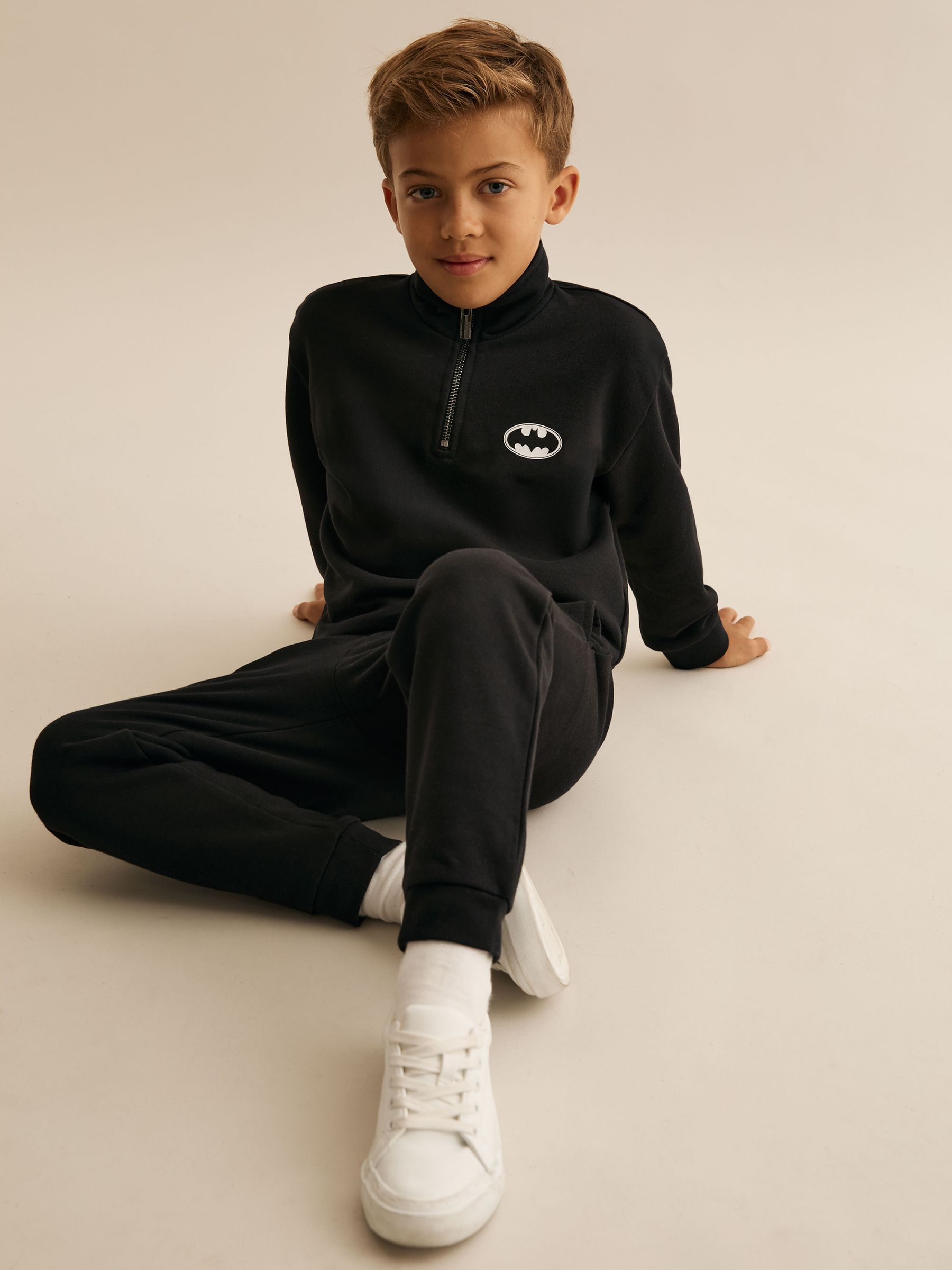 3-9 yrs Batman | Reiss Gotham City Sweatshirt in Black - Image 3 of 5